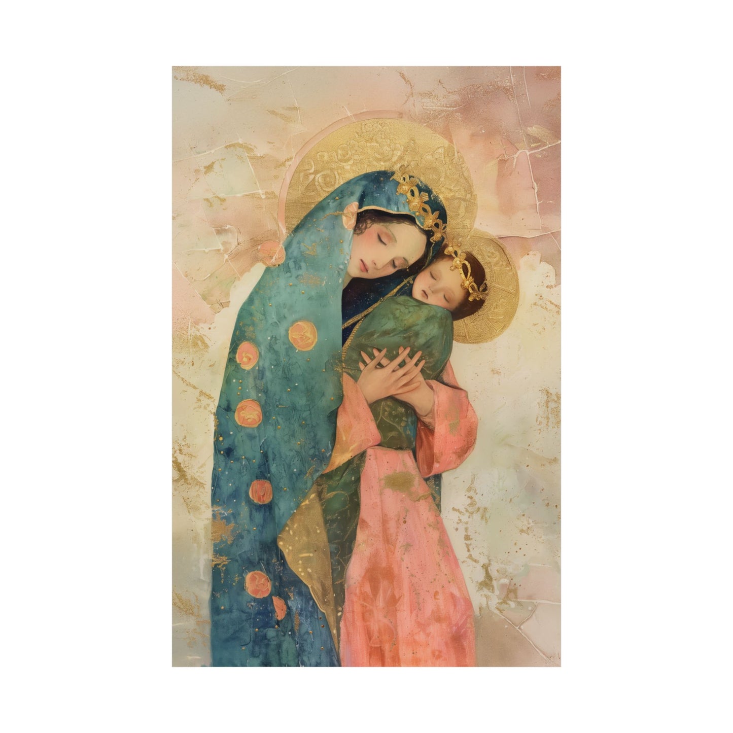 The Sweet Advocate of Souls - Mary, Help of Christians - Sanctified Souls Print - Multiple Sizes - Premium Matte Vertical Posters