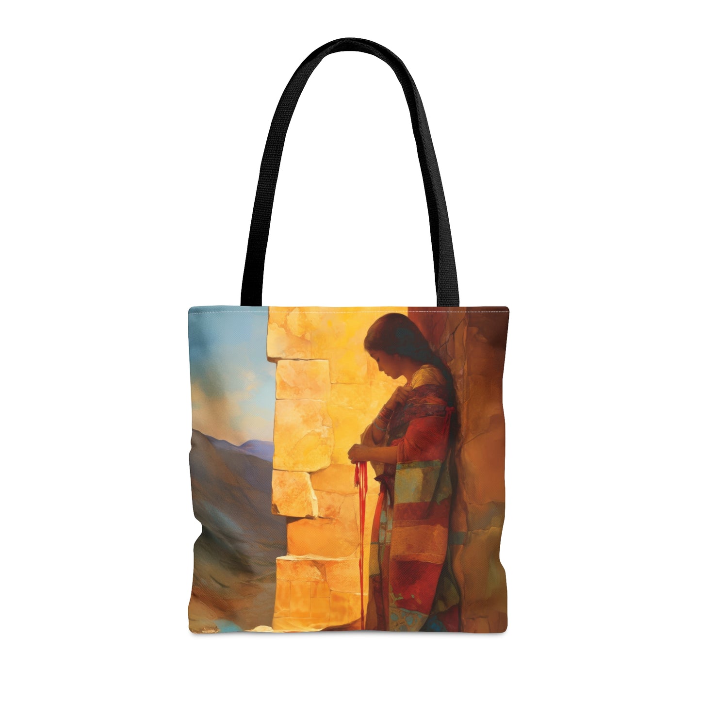 A Thread Through the Line of Christ - Rahab - Tote Bag - Large Medium Small Faith Art Bag - Catholic Faith Purse - Double Sided