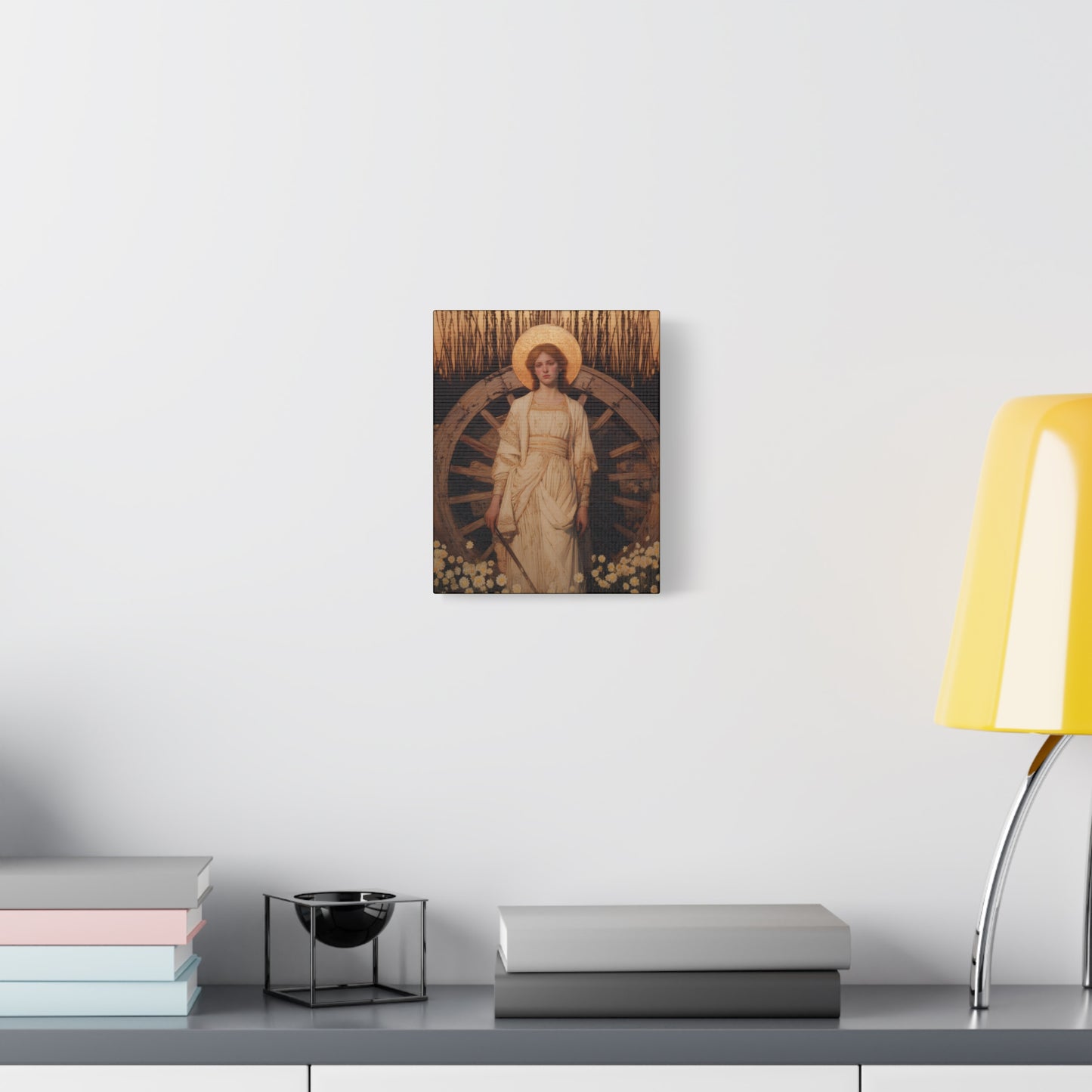Saint Catherine of Alexandria - Museum Wrapped Canvas - Sanctified Souls Print - Religious Art for your Home - Catholic Patron Saint Art