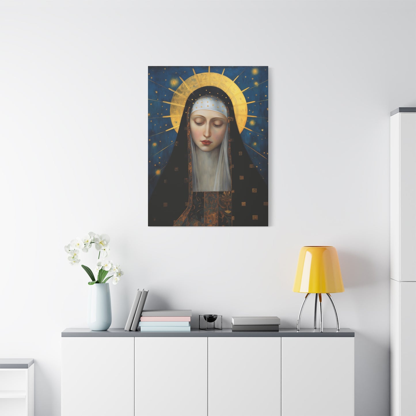 Saint Brigid of Sweden Canvas Print - Multiple Sizes - Catholic Home art - Museum Wrapped Canvas - Sanctified Souls Print