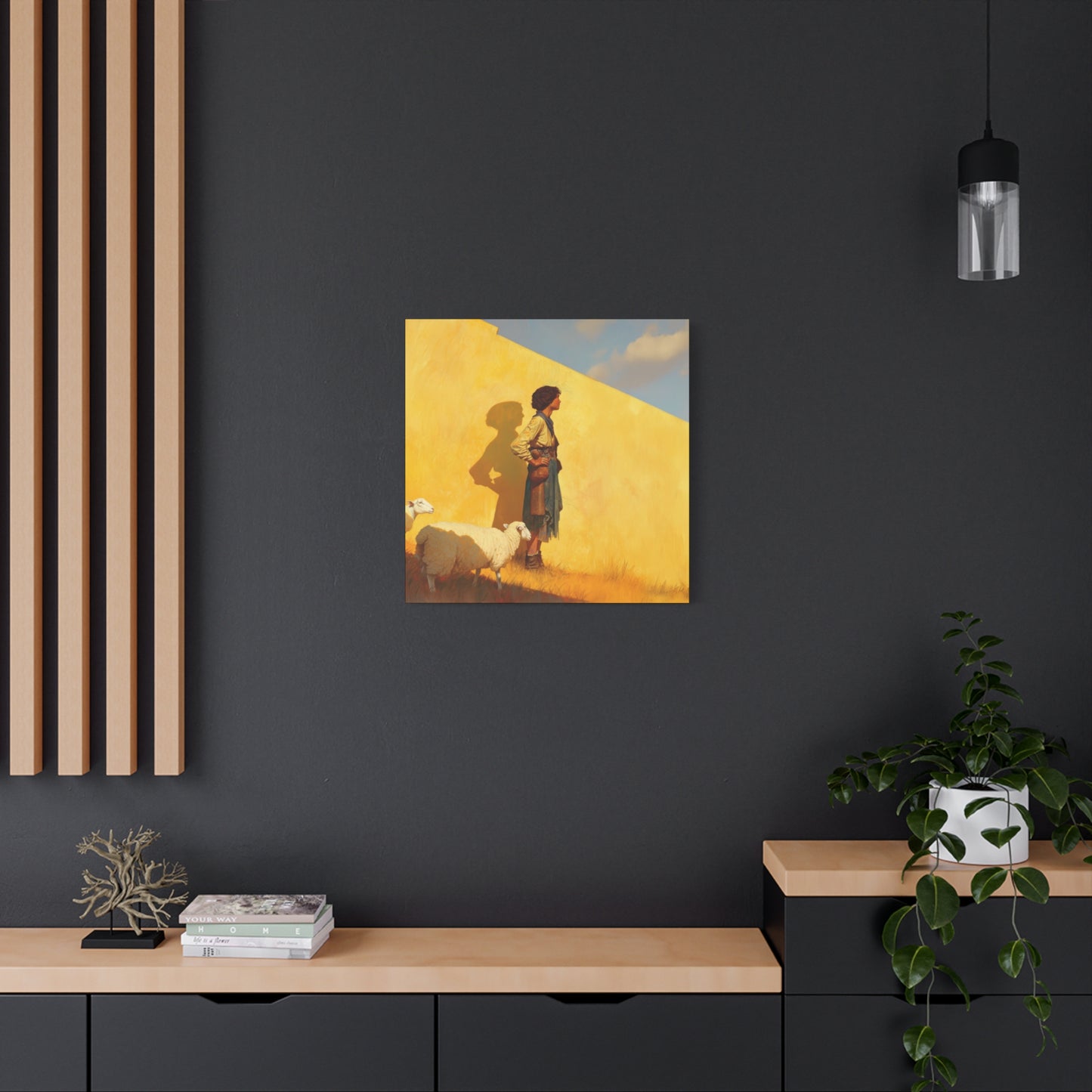 David son of Jesse - David the Shepherd Boy - Museum Wrapped Canvas - Sanctified Souls Print - Religious Art for your Home