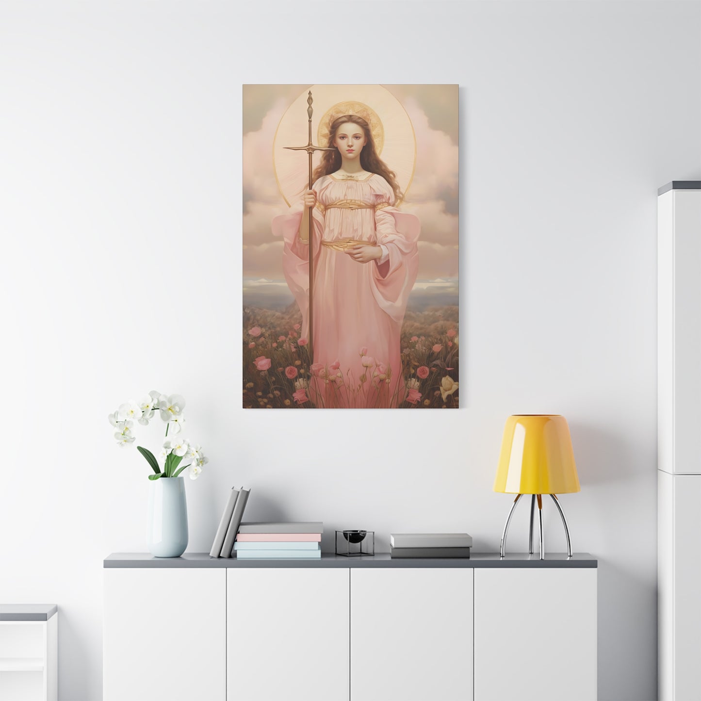 Saint Philomena Canvas Print - Multiple Sizes - Catholic Home art - Museum Wrapped Canvas - Sanctified Souls Print