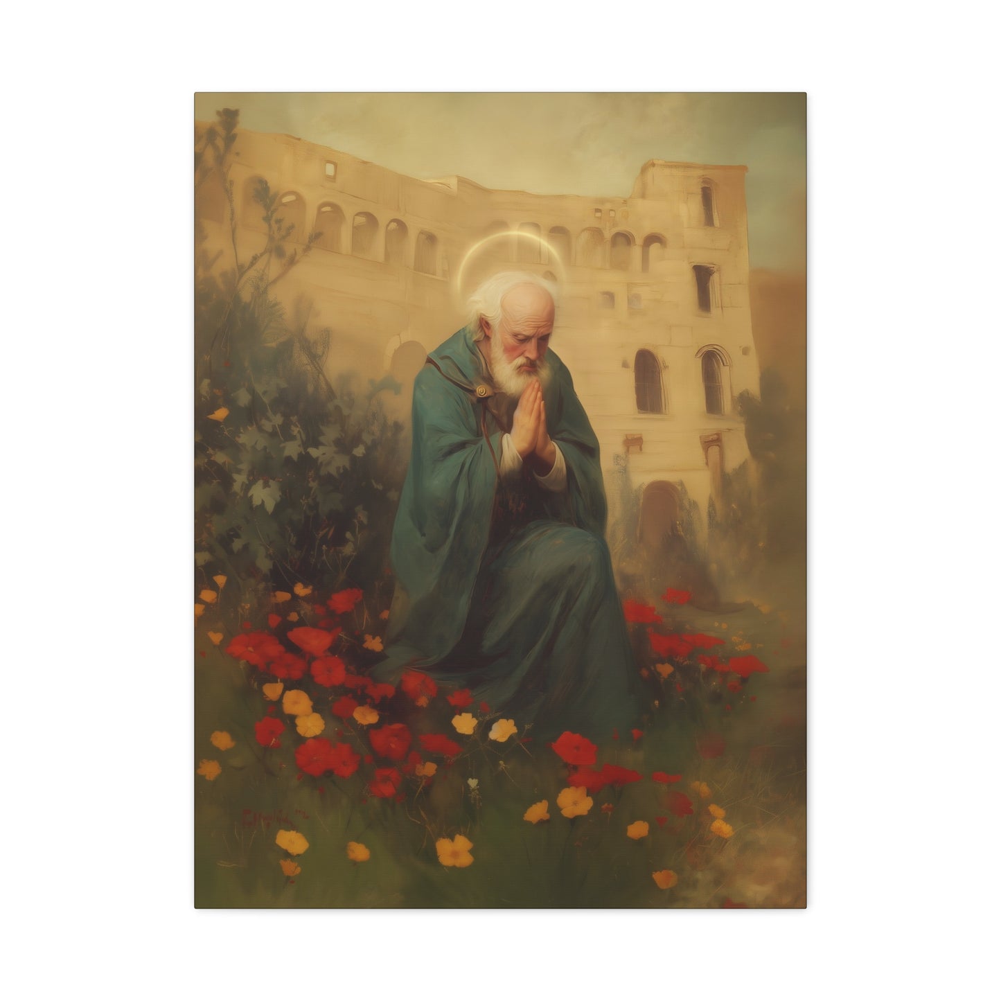 Saint Cyprian - Multiple Sizes - Catholic Home art - Museum Wrapped Canvas - Sanctified Souls Print - Catholic Martyr Art