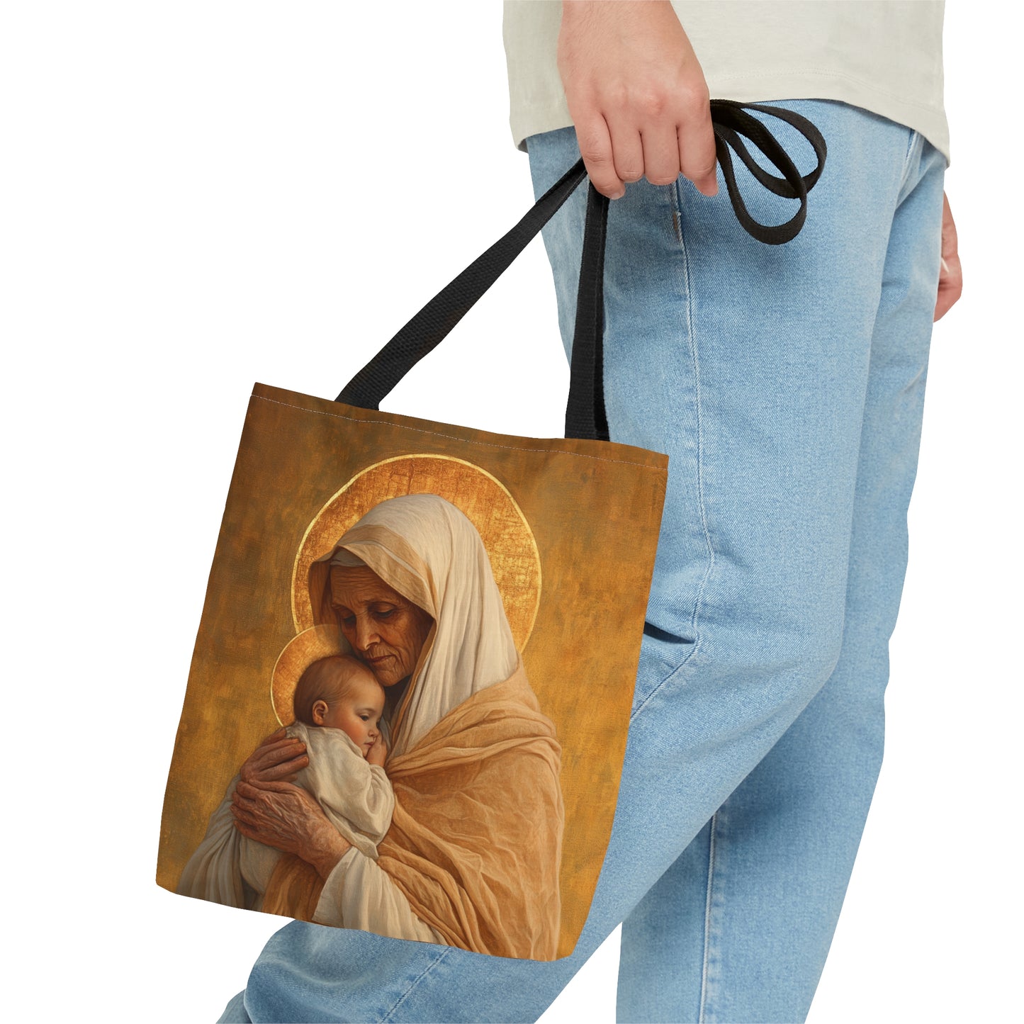 Saint Anna the Prophetess Tote Bag - Large Medium Small Faith Art Bag - Catholic Faith Purse - Religious - Prayer Bag - Devotional Purse