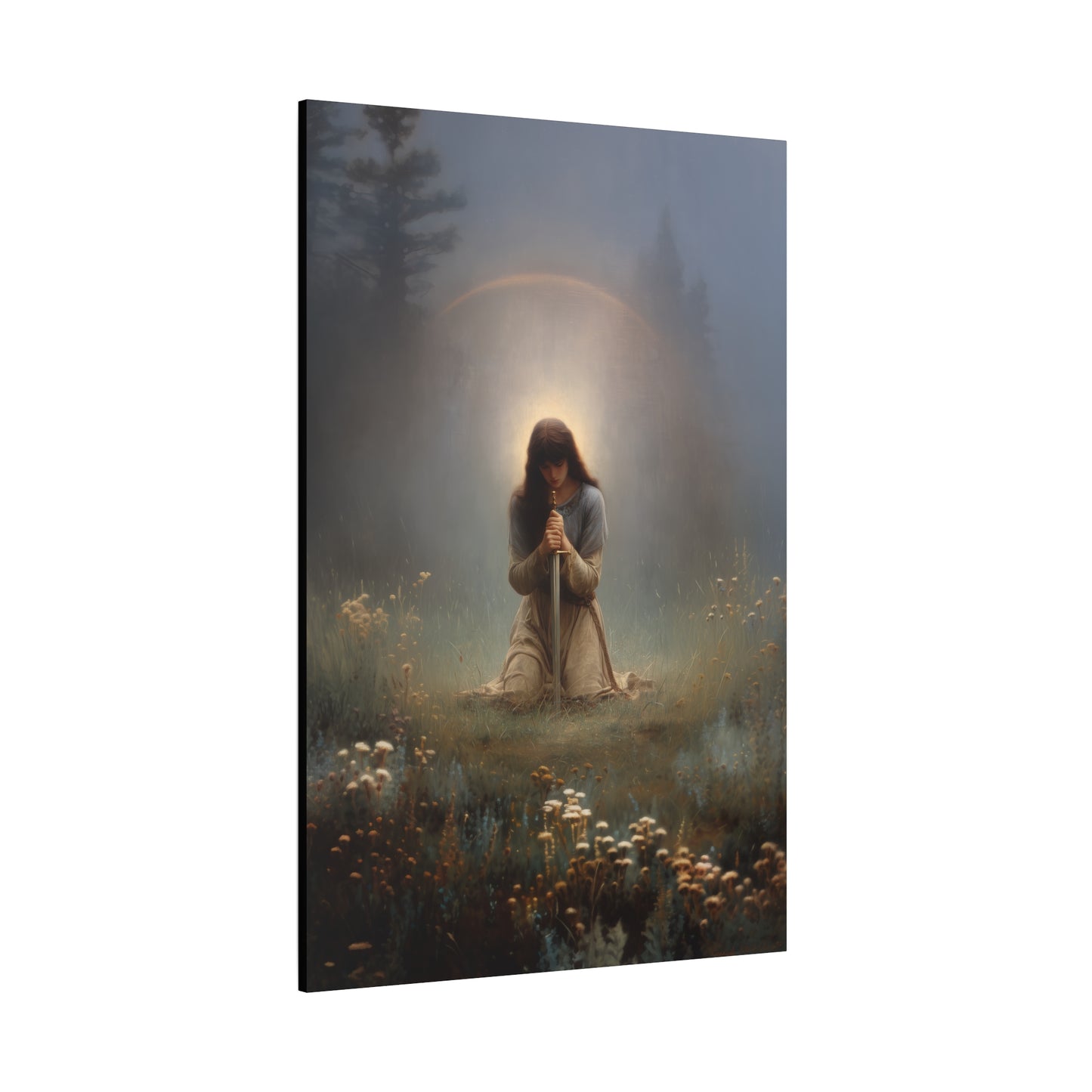 Saint Joan of Arc - Museum Wrapped Canvas - Sanctified Souls Print - Religious Art for your Home - Catholic Patron Saint Art