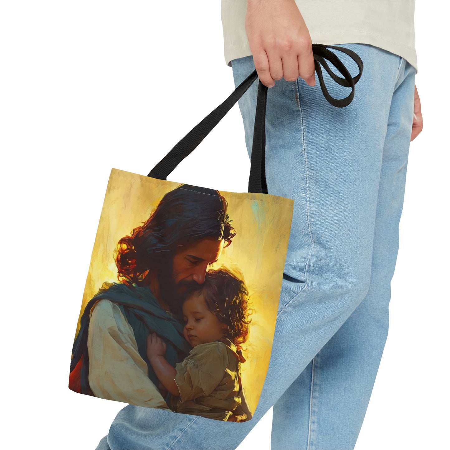 Divine Protector of the Innocent Tote Bag - Large Medium Small Faith Art Bag - Catholic Faith Purse - Religious Carry All