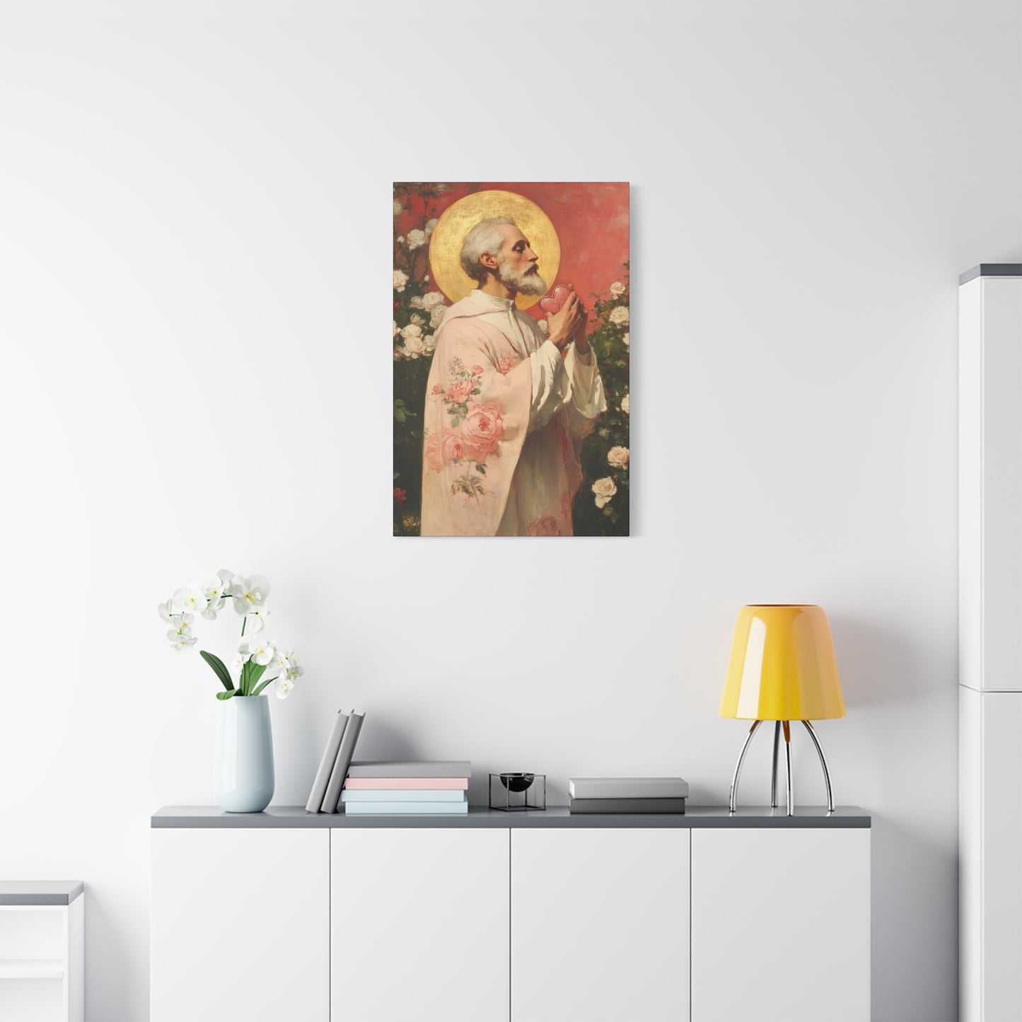 Saint Valentine - Multiple Sizes - Catholic Home art - Museum Wrapped Canvas - Sanctified Souls Print - Catholic Saint Art
