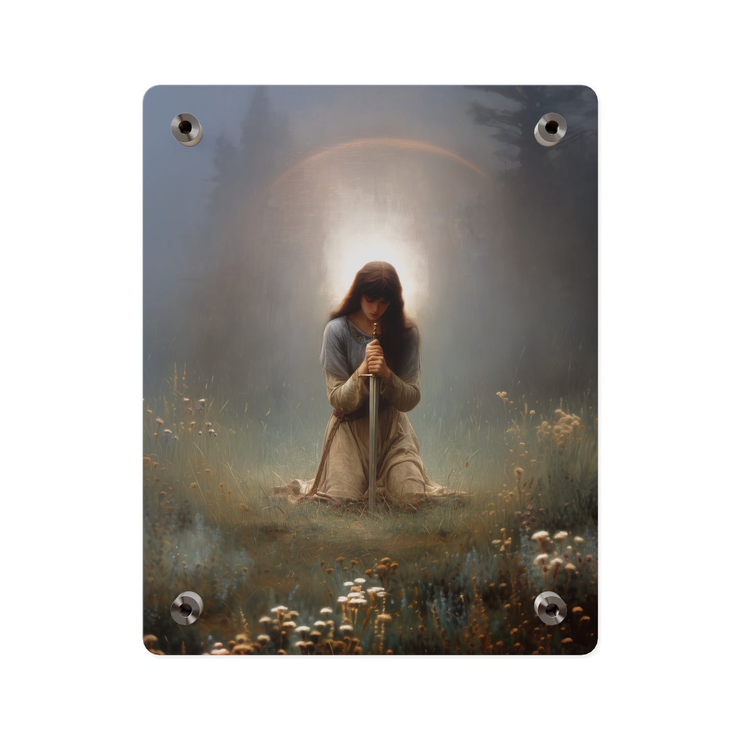 Saint Joan of Arc Wall Art Panel - Ready to Hang Acrylic Print - Catholic Saint Art - Patron Saint Print - No Frame needed