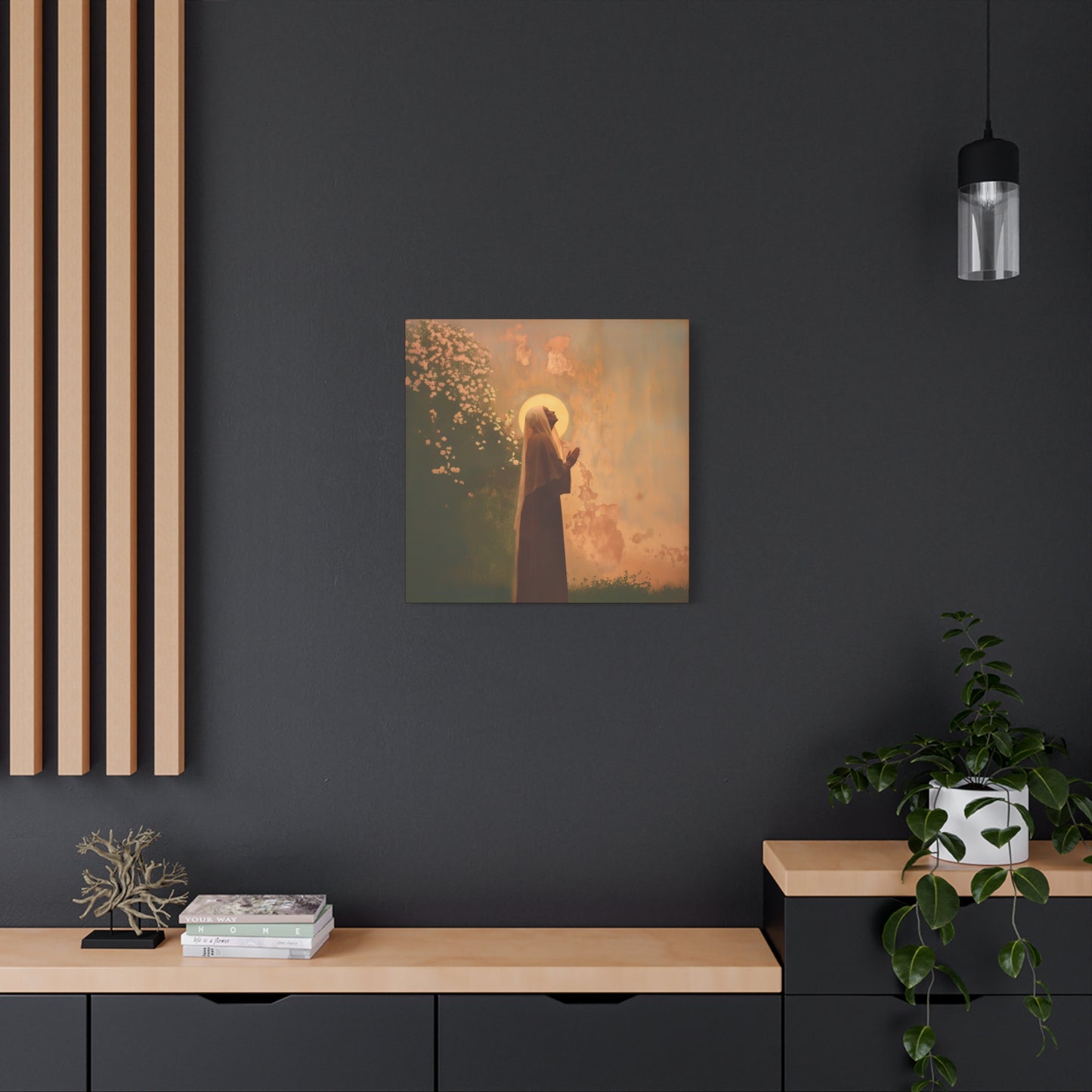 Saint Monica - Museum Wrapped Canvas - Sanctified Souls Print - Religious Art for your Home - Angel Art - Religious