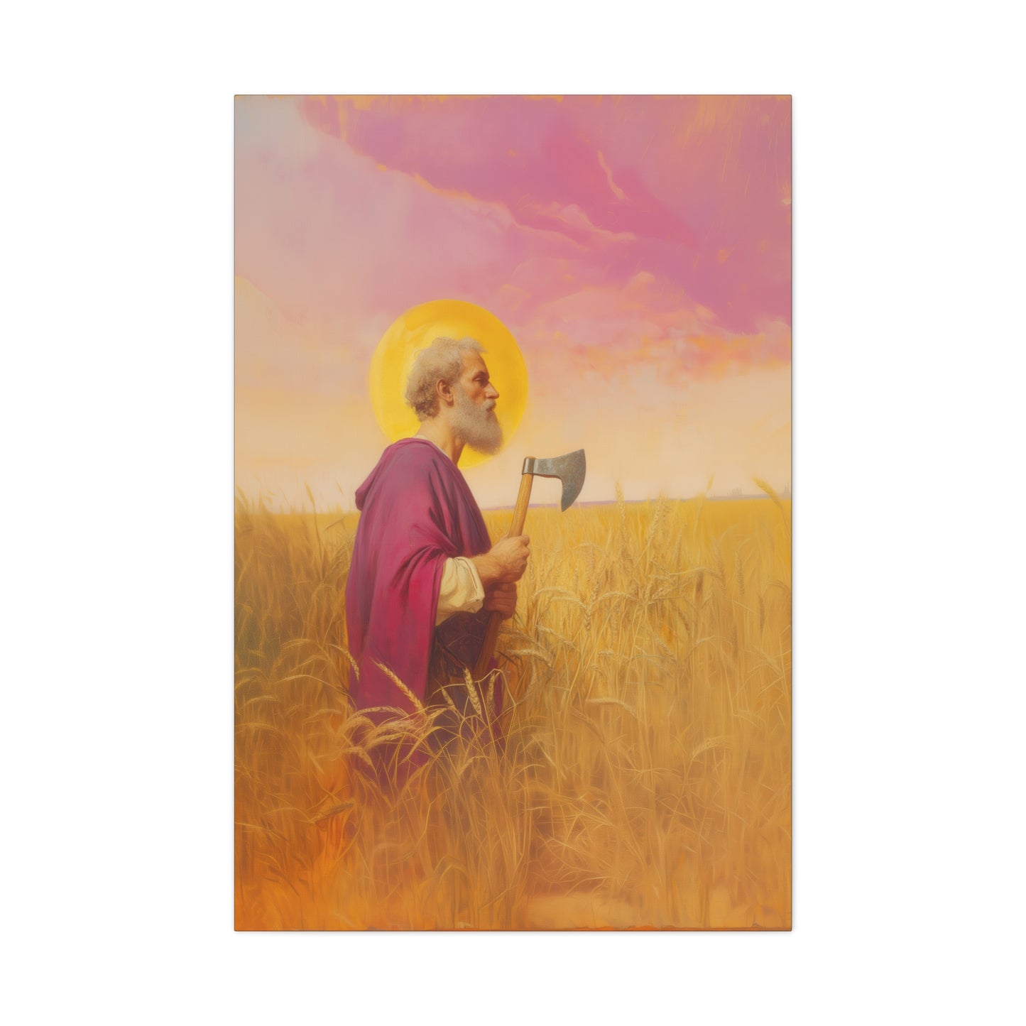 Saint Matthias - Museum Wrapped Canvas - Sanctified Souls Print - Religious Art for your Home - Catholic Patron Saint Art