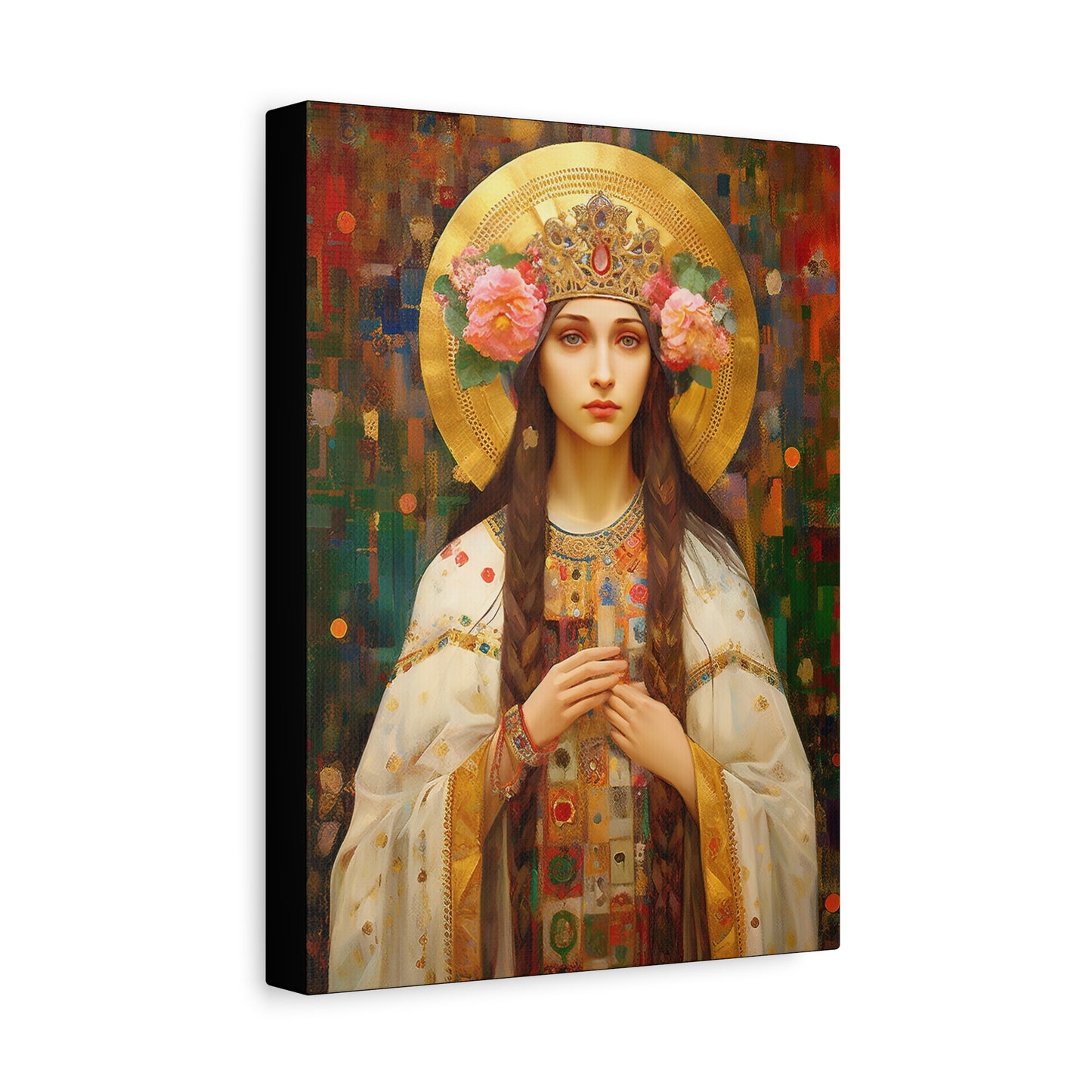 Saint Elizabeth of Hungary - Museum Wrapped Canvas - Sanctified Souls Print - Religious Art for your Home