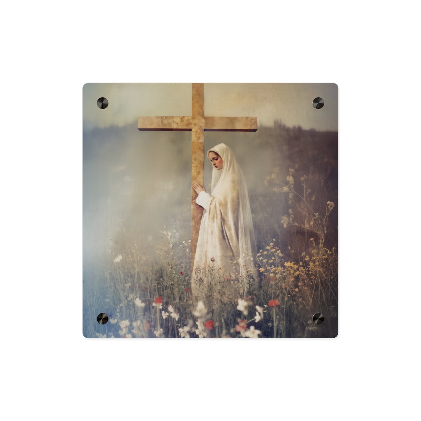 The Feast of the Exaltation of the Holy Cross Wall Art Panel - Ready to Hang Acrylic Print - Catholic Saint Art - Patron Saint Print