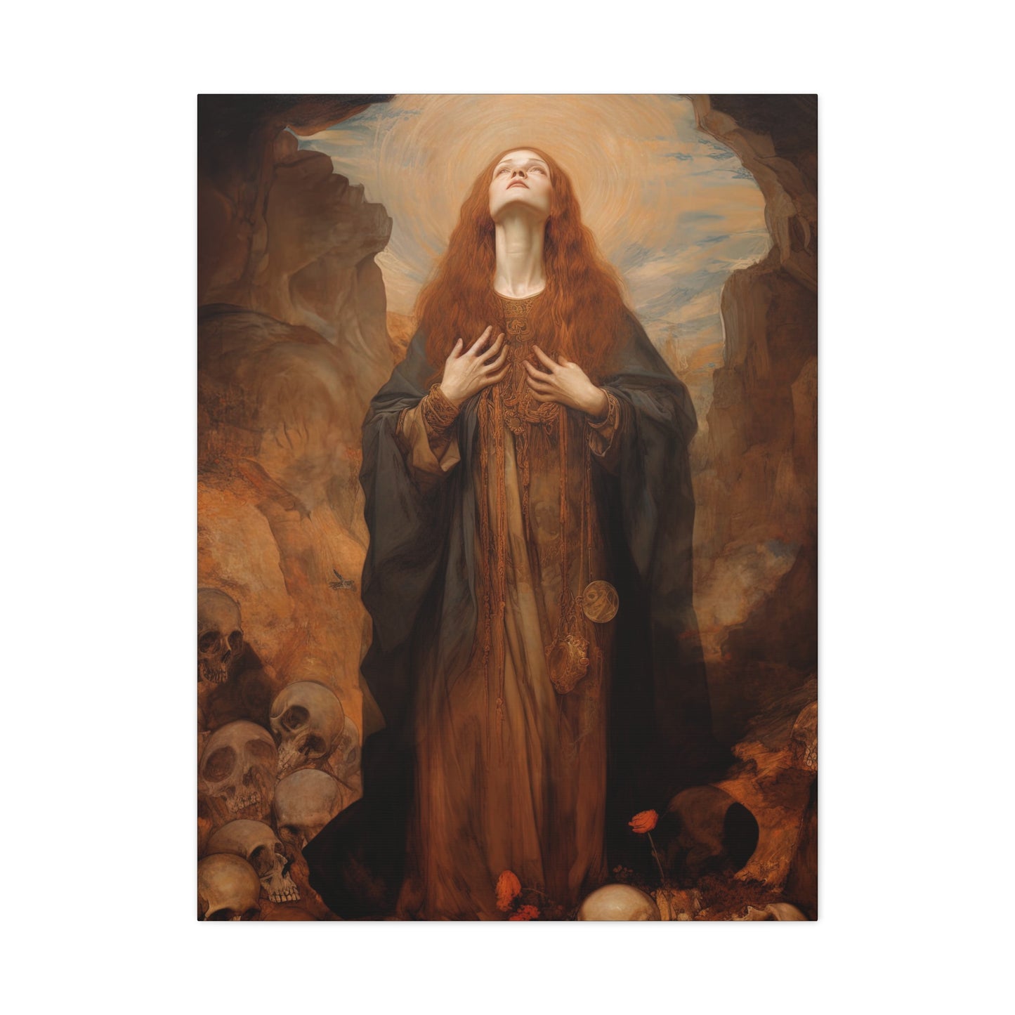 Saint Rosalia - Museum Wrapped Canvas - Sanctified Souls Print - Religious Art for your Home