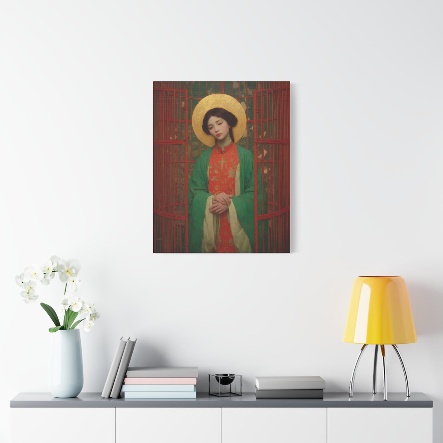 Saint Agnes Tsao Kou Ying - Museum Wrapped Canvas - Sanctified Souls Print - Religious Art for your Home - Catholic Patron Saint Art