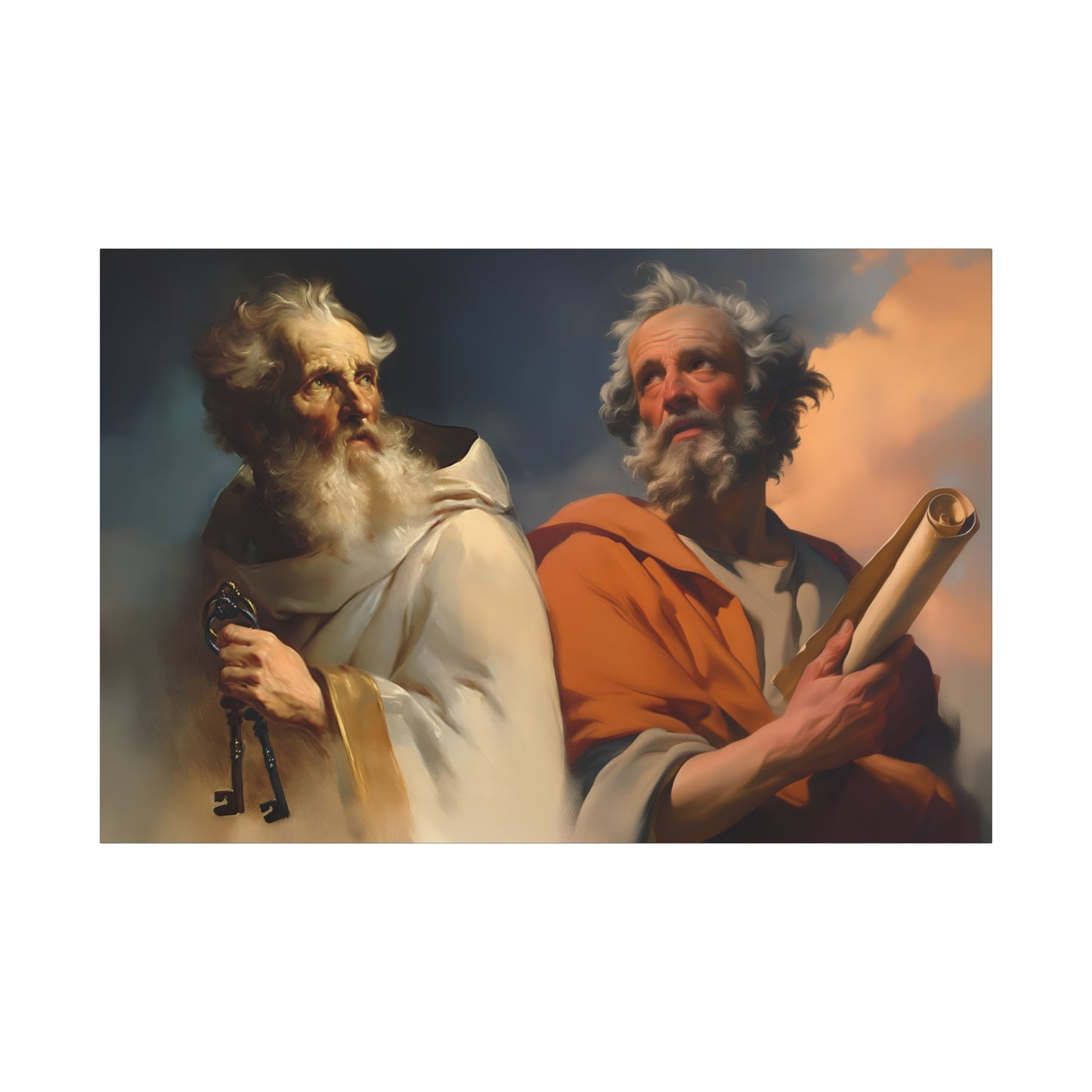 Saint Peter and Saint Paul - Museum Wrapped Canvas - Print - Religious Art for your Home - Christian print