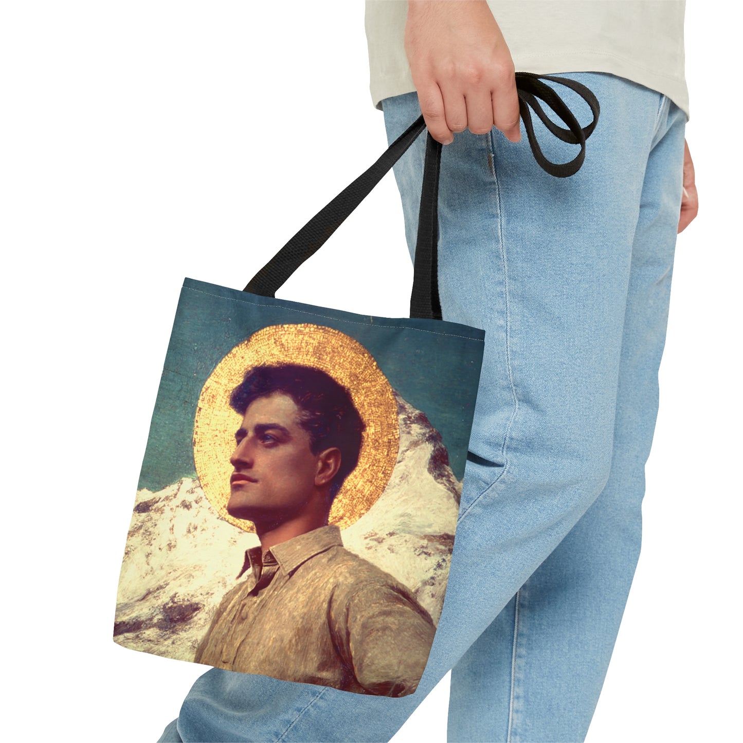 Saint Pier Giorgio Frassati - Tote Bag - Large Medium Small Faith Art Bag - Bible Study Faith Purse - Double Sided