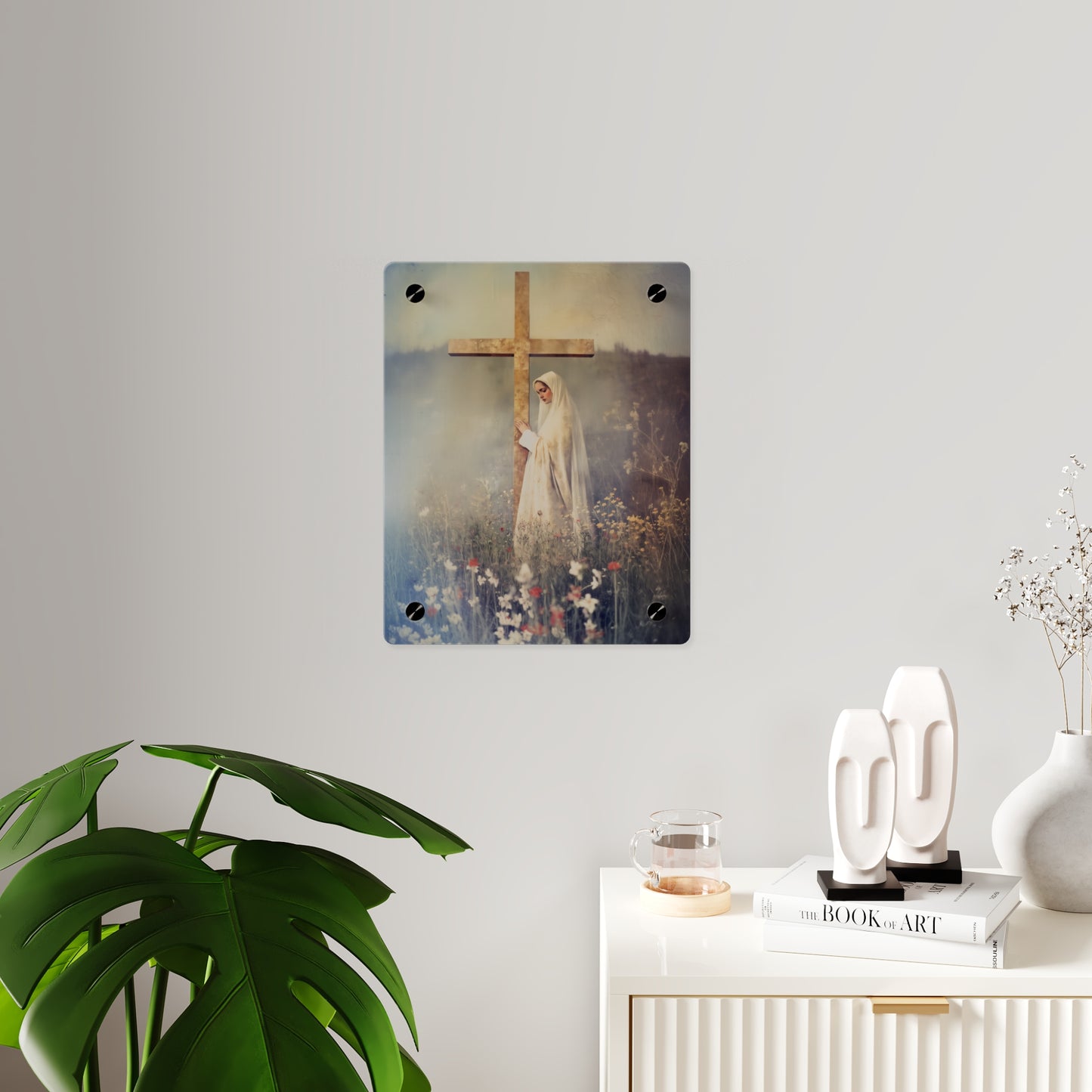 The Feast of the Exaltation of the Holy Cross Wall Art Panel - Ready to Hang Acrylic Print - Catholic Saint Art - Patron Saint Print