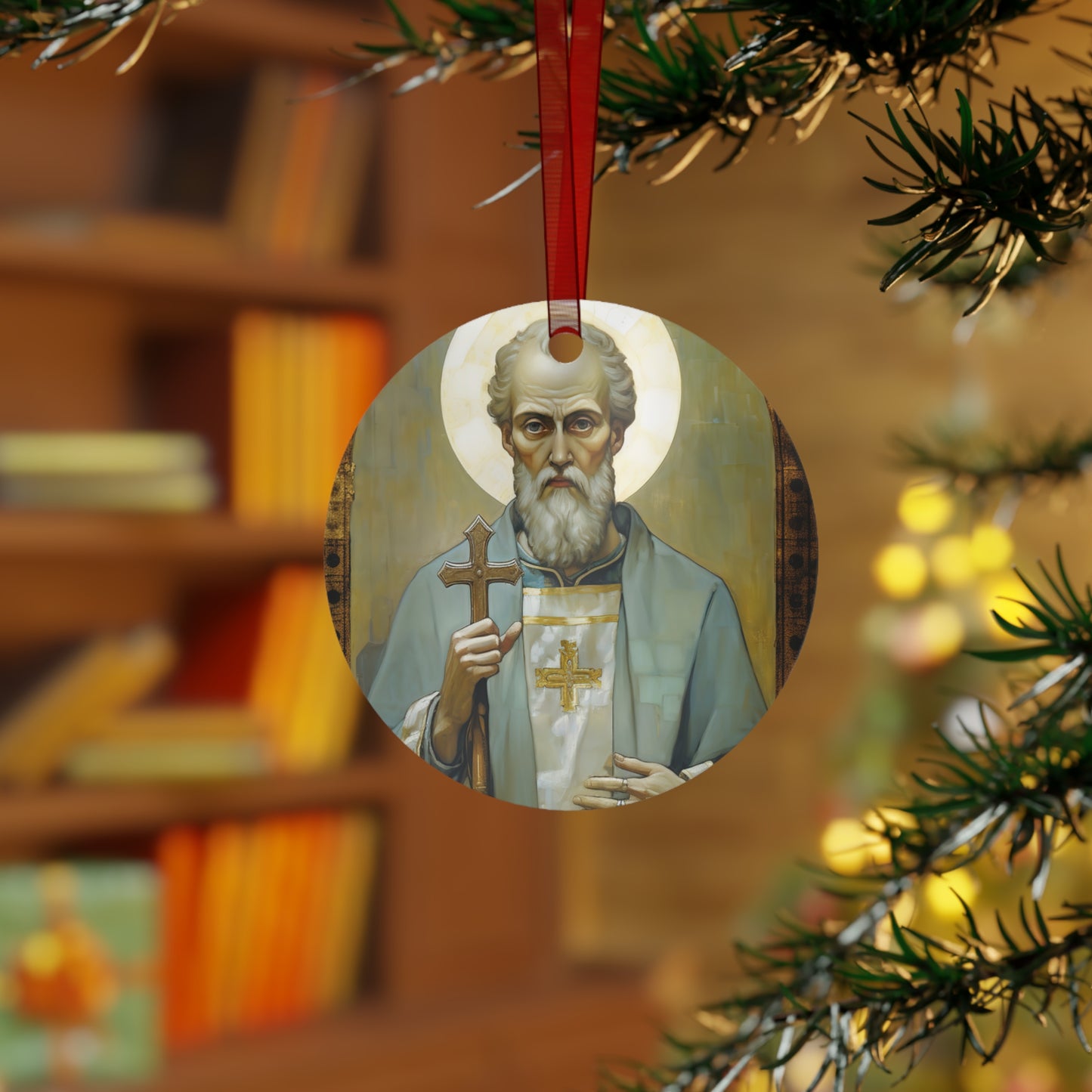 Saint Peter Chrysologus - Religious Holiday Christmas Ornament and Keepsake - Double sided Keepsake Religious Ornament