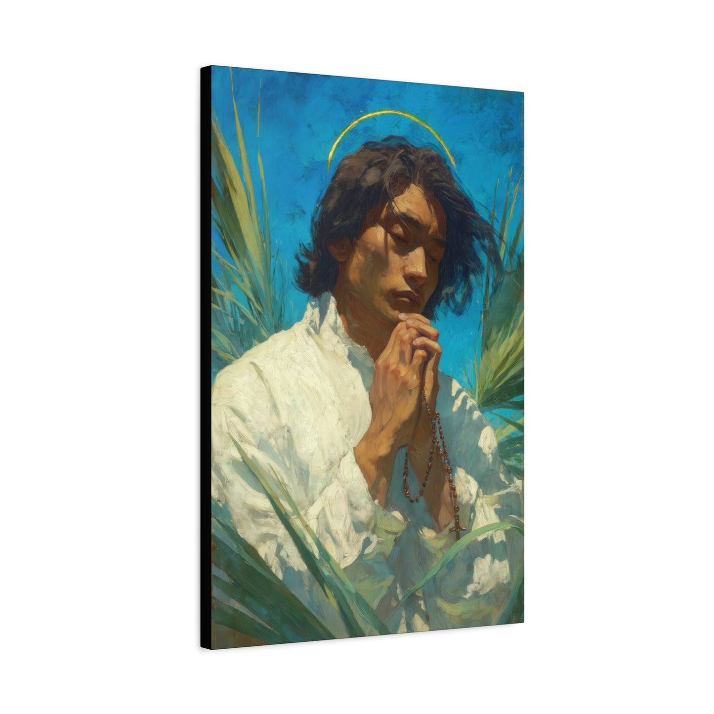 Saint Lorenzo Ruiz - Multiple Sizes - Catholic Home art - Museum Wrapped Canvas - Sanctified Souls Print - Catholic Martyr Art