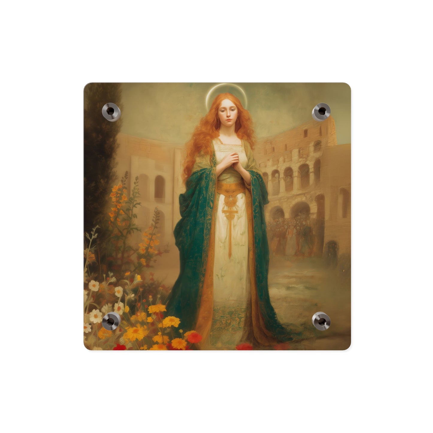 Saint Justina Wall Art Panel - Ready to Hang Acrylic Print - Catholic Saint Art - Patron Saint Print - Martyr Art