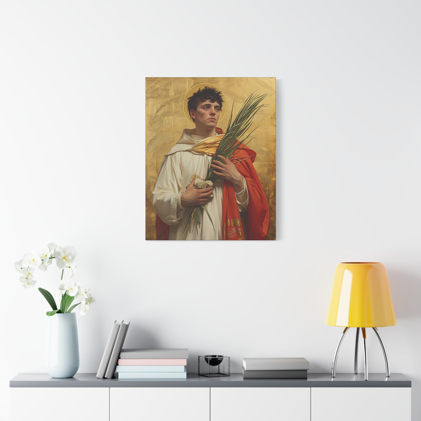 Saint Stephen - Museum Wrapped Canvas - Sanctified Souls Print - Religious Art for your Home