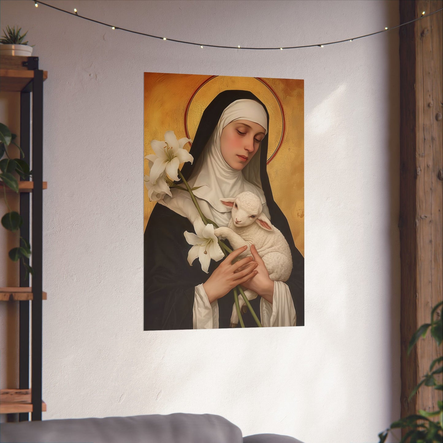 Saint Agnes of Montepulciano Poster Print - Sanctified Souls Print - Multiple Sizes - Premium Posters - Catholic Art for your home