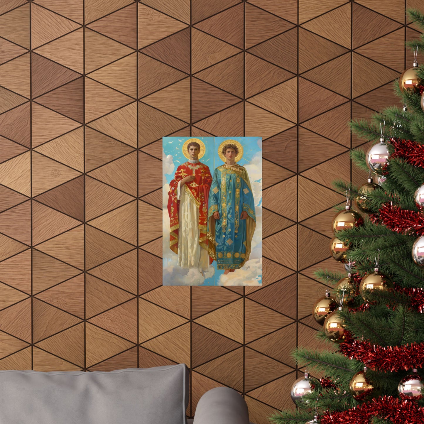 Saints Faustinus and Jovita - Sanctified Souls Print - Multiple Sizes - Premium Matte Vertical Posters - Catholic Art for the home