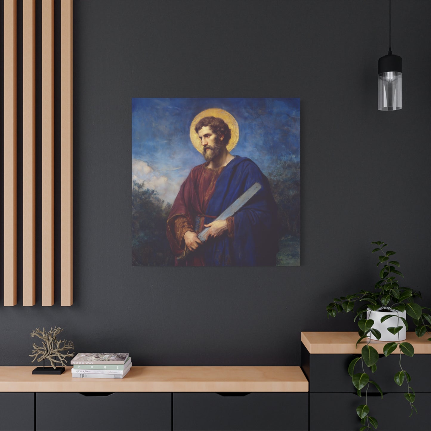 Saint Simon the Apostle - Gallery Wrapped Canvas - Print - Religious Art for your Home - Catholic Art