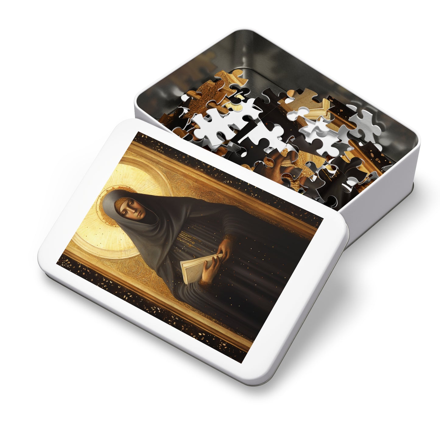 Saint Monica of Hippo - Puzzle and Keepsake Tin - Religious Jigsaw Puzzle (30, 110, 252, 500,1000-Piece) - Religious Puzzle