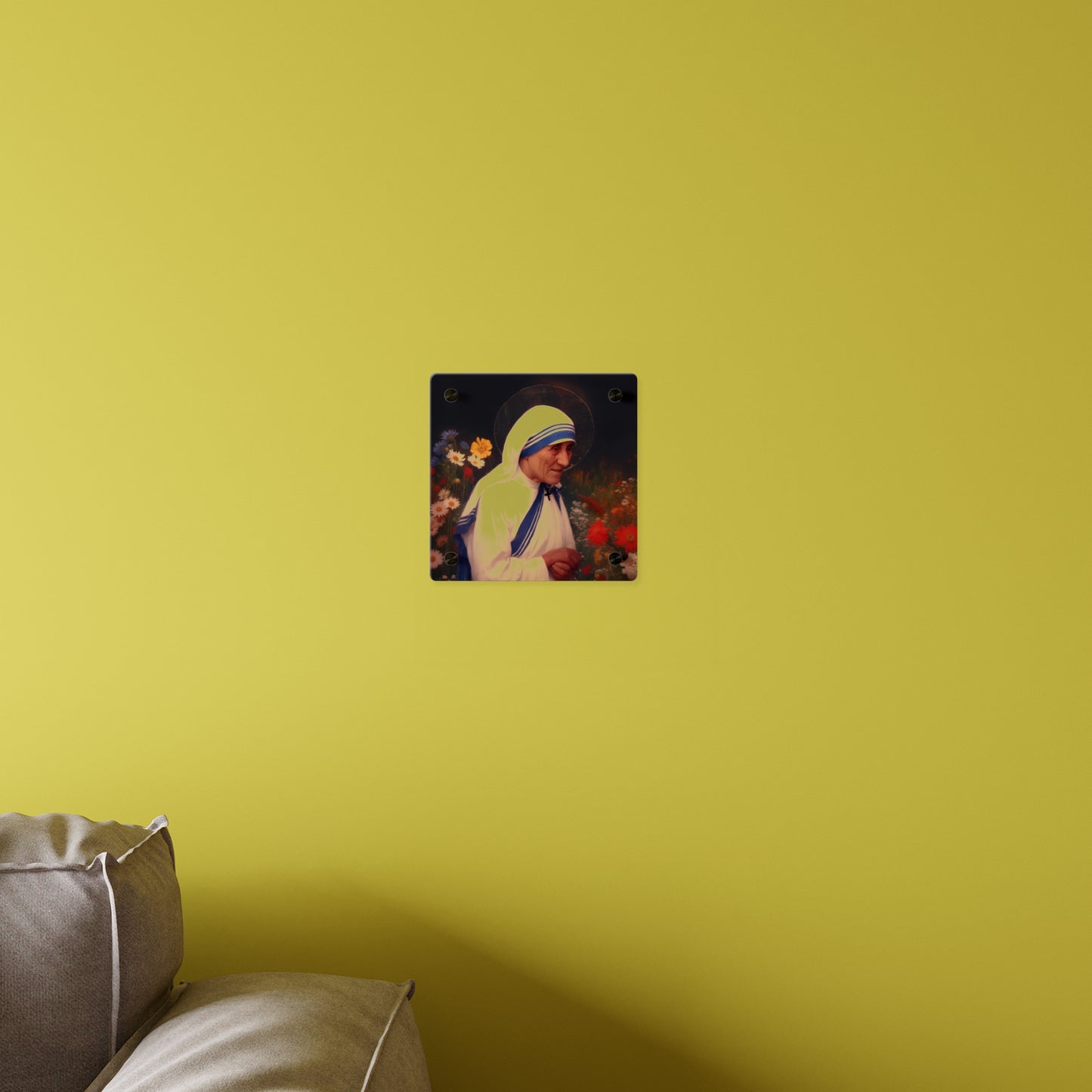 Saint Teresa of Calcutta Wall Art Panel - Ready to Hang Acrylic Print - Catholic Saint Art - Patron Saint Print - No Frame needed