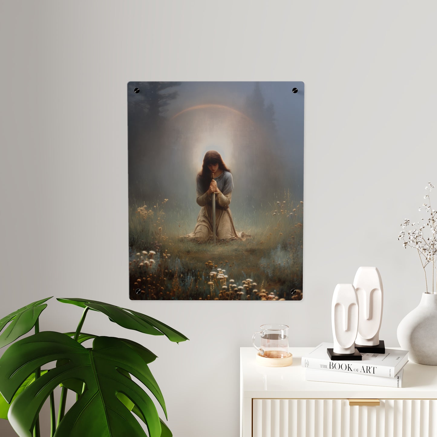 Saint Joan of Arc Wall Art Panel - Ready to Hang Acrylic Print - Catholic Saint Art - Patron Saint Print - No Frame needed