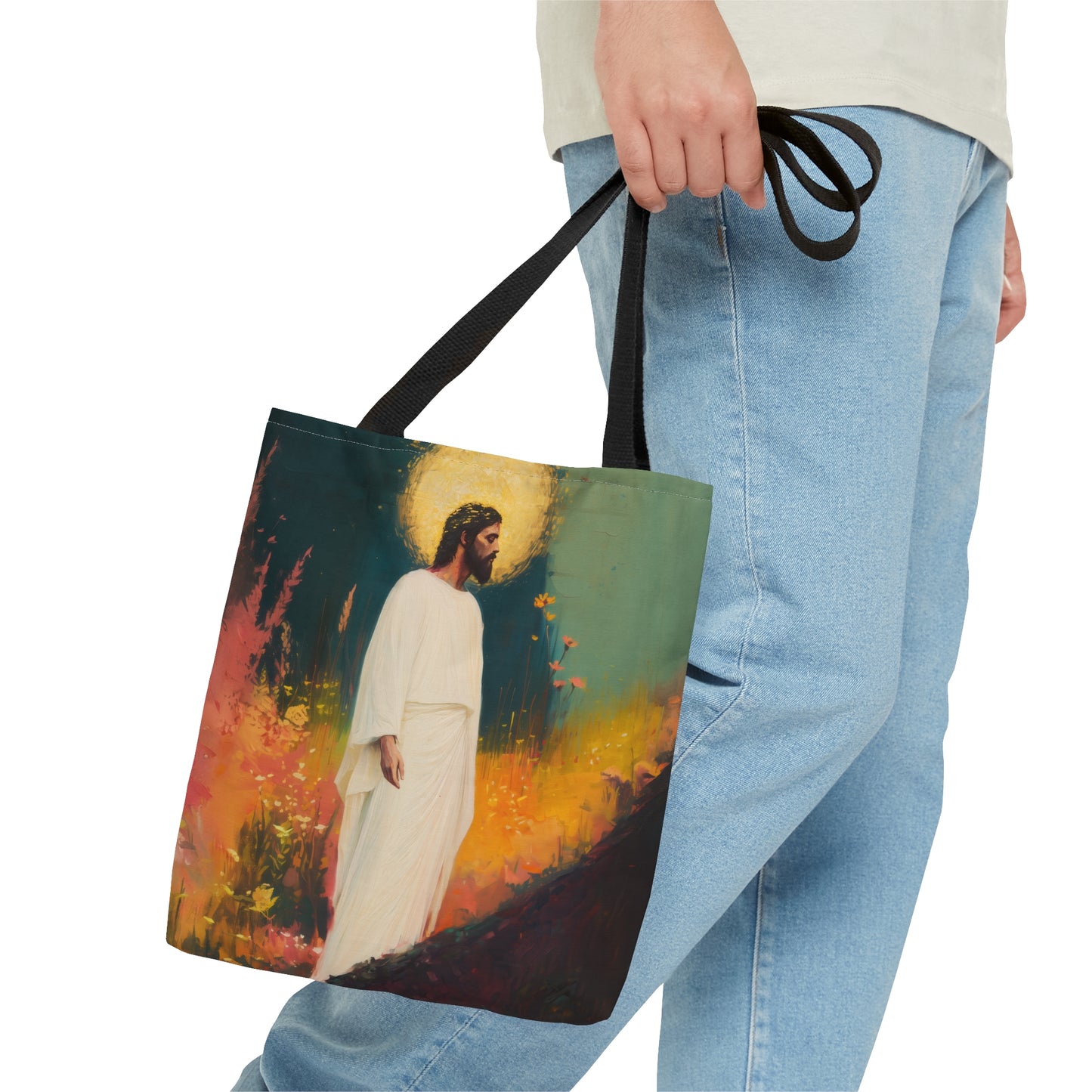 Christus Resurrexit (Christ Is Risen) Tote Bag - Large Medium Small Faith Art Bag - Catholic Faith Purse - Double Sided