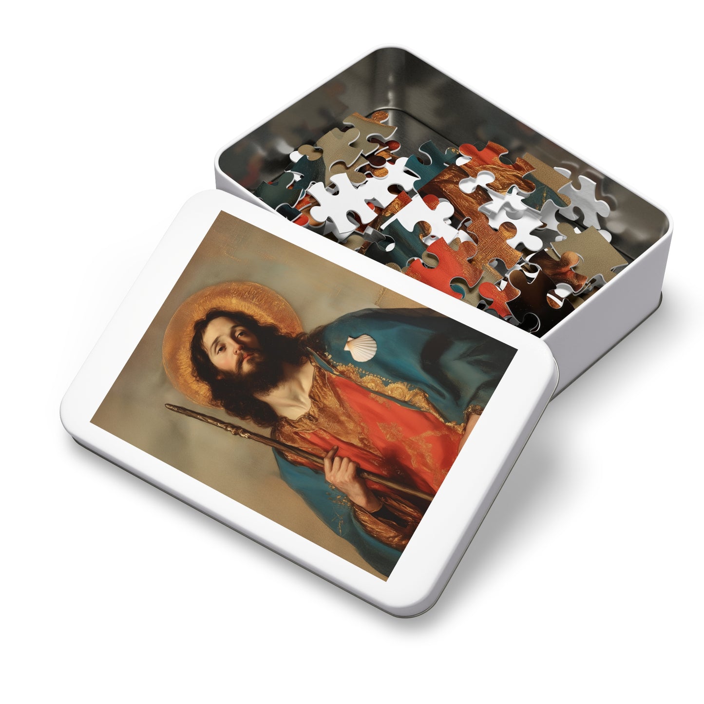Saint James the Greater - Apostle - Puzzle and Keepsake Tin - Religious (30, 110, 252, 500,1000) - Religious Puzzle - Gifts for Catholics
