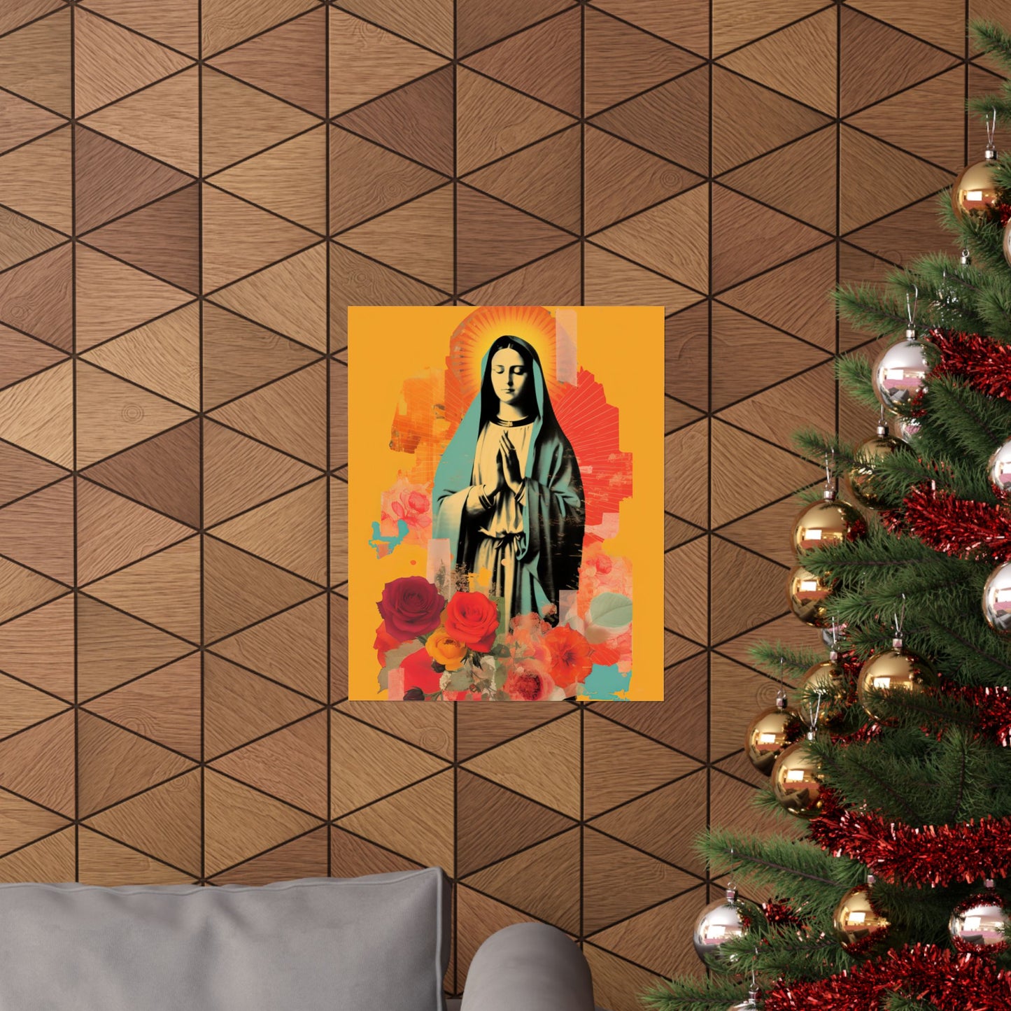 Roses of Tepeyac - Our Lady of Guadalupe - Sanctified Souls Print - Multiple Sizes - Premium Matte Vertical Posters