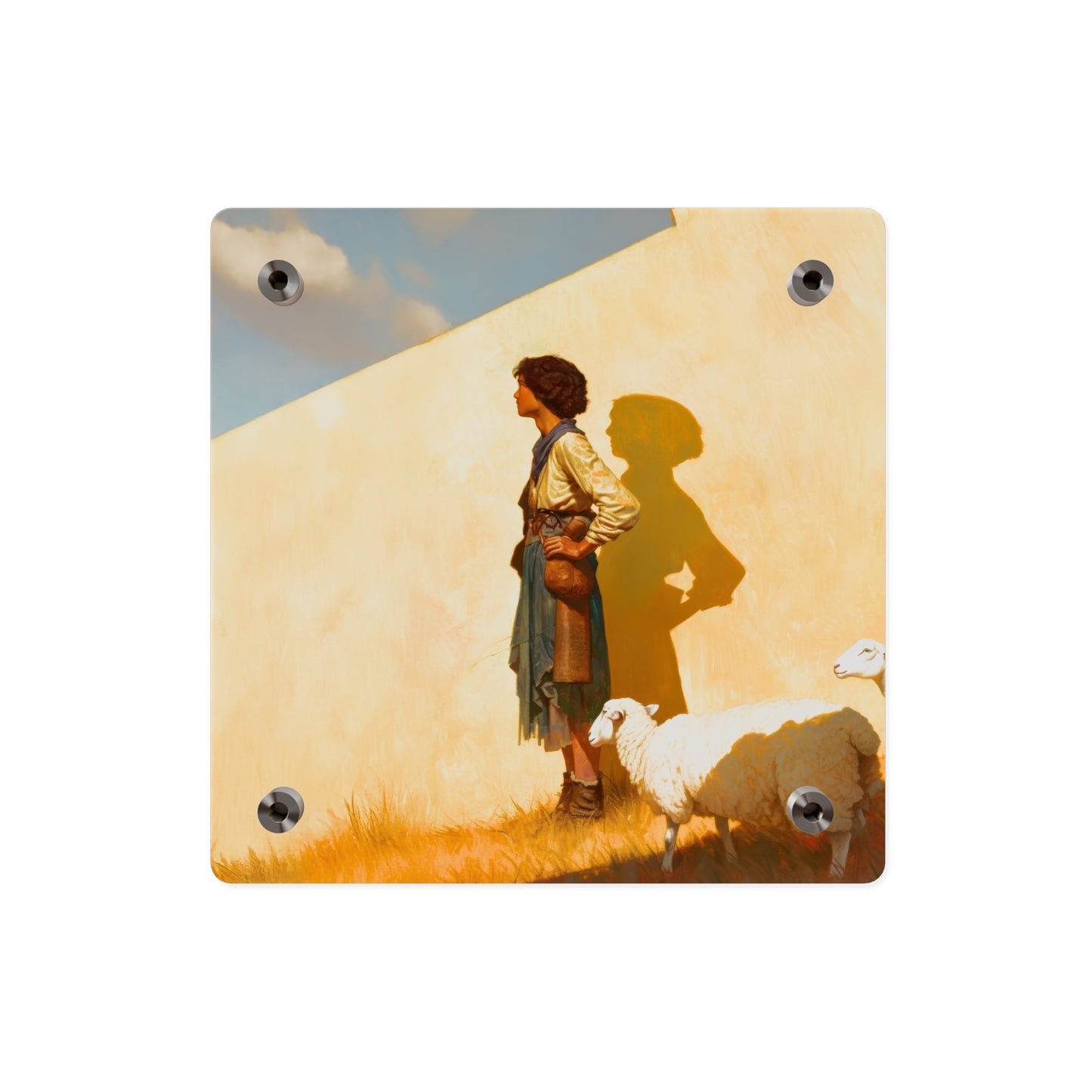 David son of Jesse Acrylic Wall Art Panel - Ready to Hang Acrylic Print - David and Goliath - Bible Story Wall Art