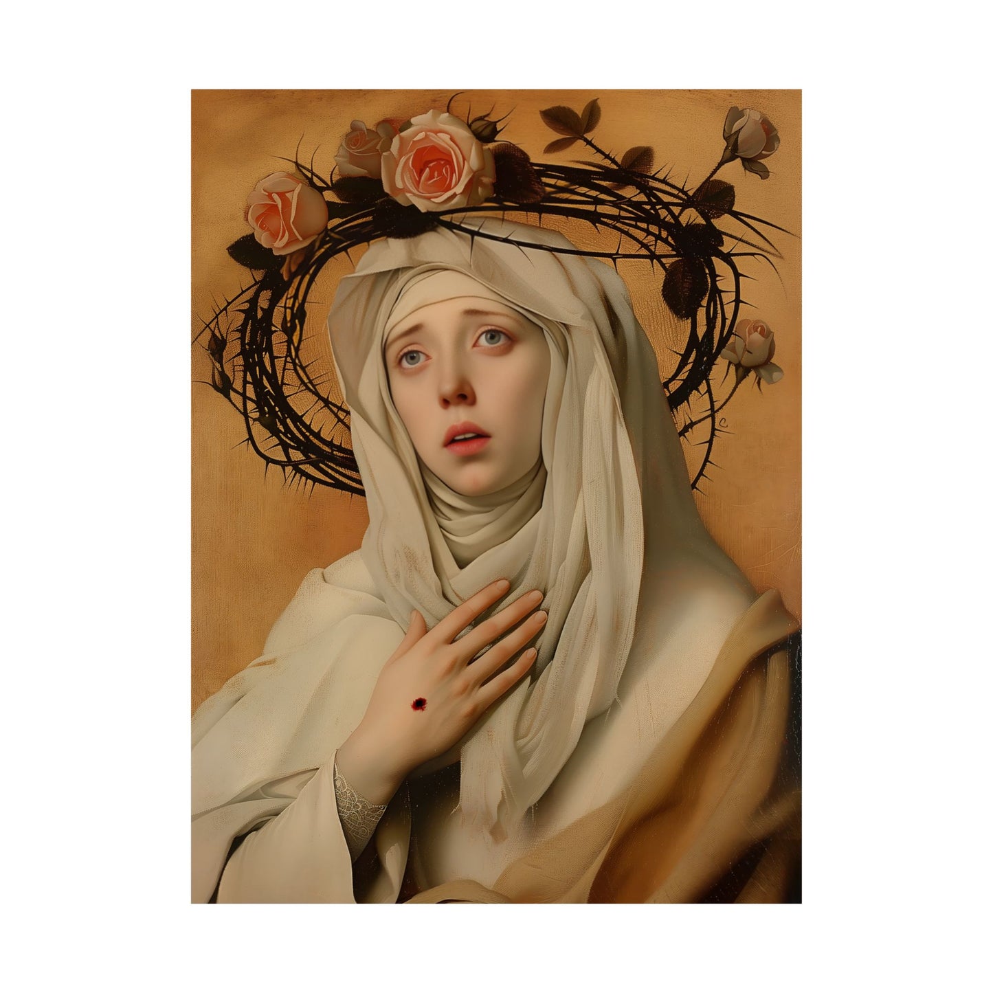 Saint Catherine de Ricci - Sanctified Souls Print - Multiple Sizes - Premium Matte Vertical Posters - Catholic Art for the home