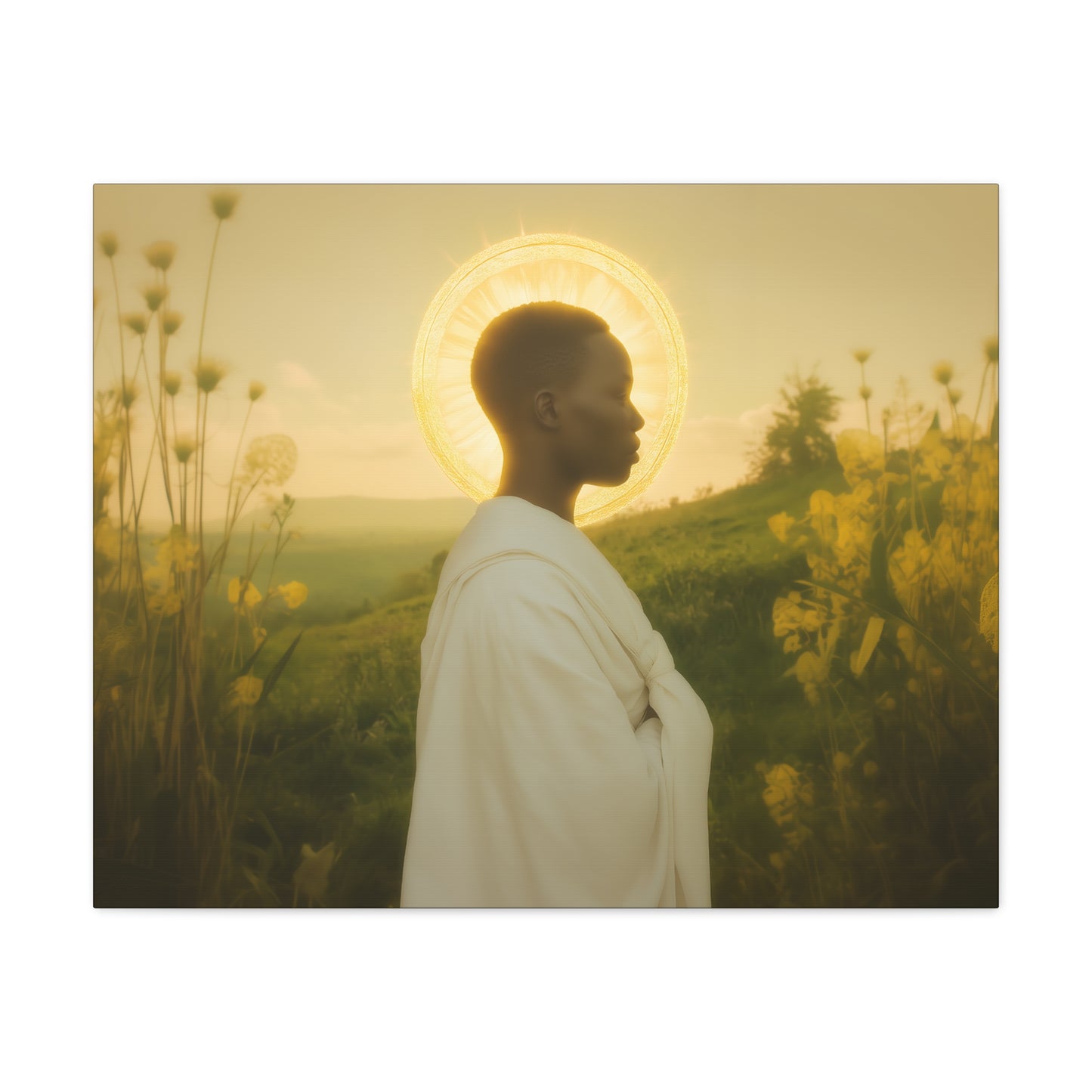 Saint Charles Lwanga - Museum Wrapped Canvas - Sanctified Souls Print - Religious Art for your Home - Catholic Patron Saint Art