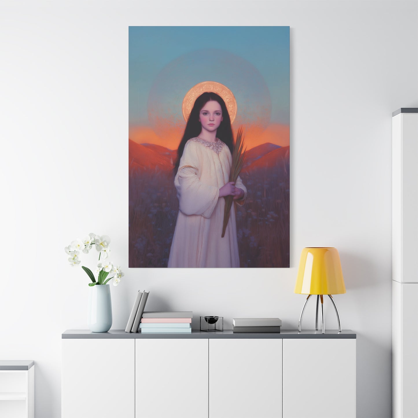 Saint Hope - Multiple Sizes - Catholic Home art - Museum Wrapped Canvas - Sanctified Souls Print - Martyr Saint