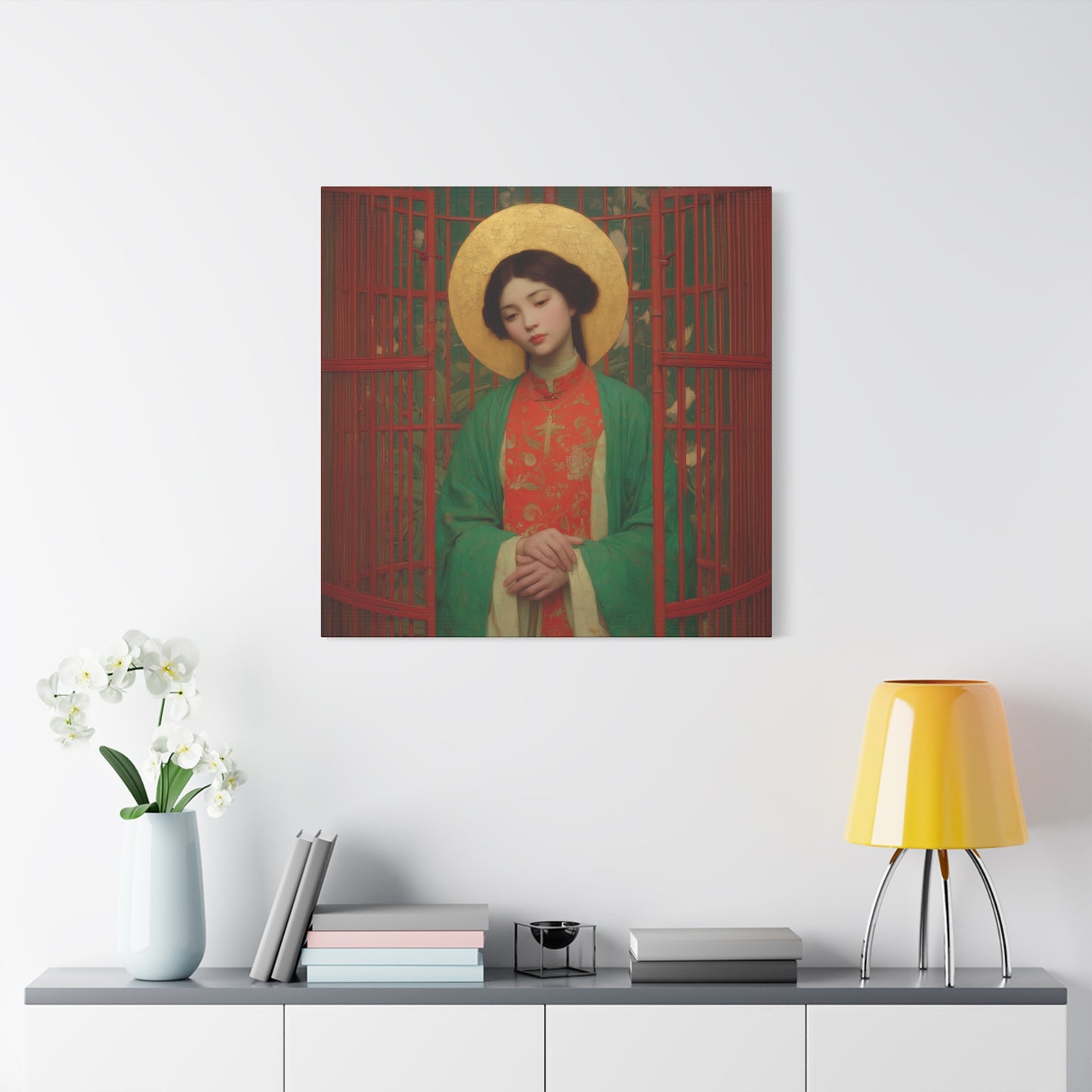 Saint Agnes Tsao Kou Ying - Museum Wrapped Canvas - Sanctified Souls Print - Religious Art for your Home - Catholic Patron Saint Art