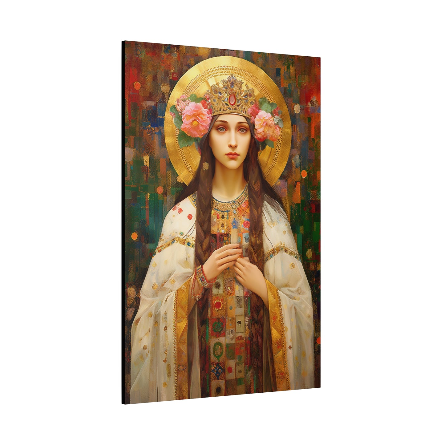 Saint Elizabeth of Hungary - Museum Wrapped Canvas - Sanctified Souls Print - Religious Art for your Home