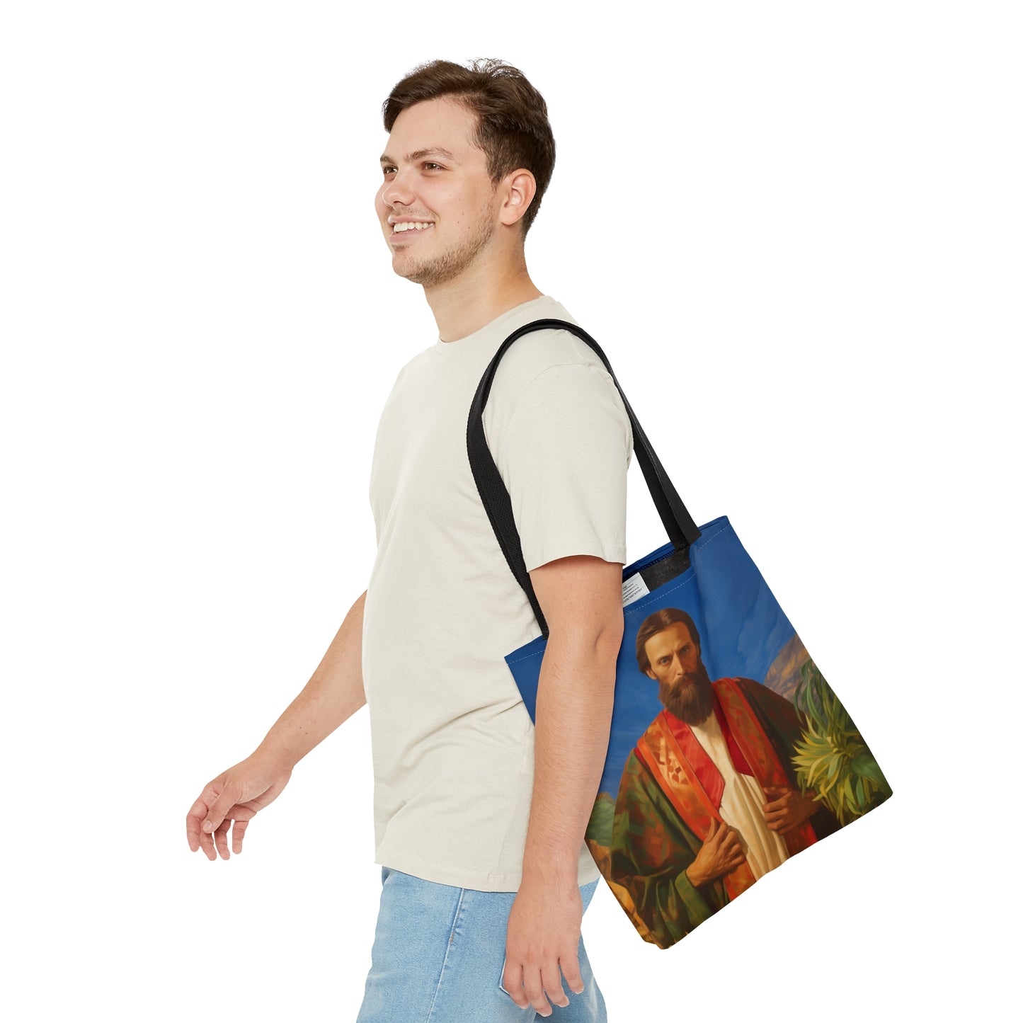 Saint John the Baptist Tote Bag - Large Medium Small Faith Art Bag - Re usable Tote Purse - Double Sided - Catholic Art Bag