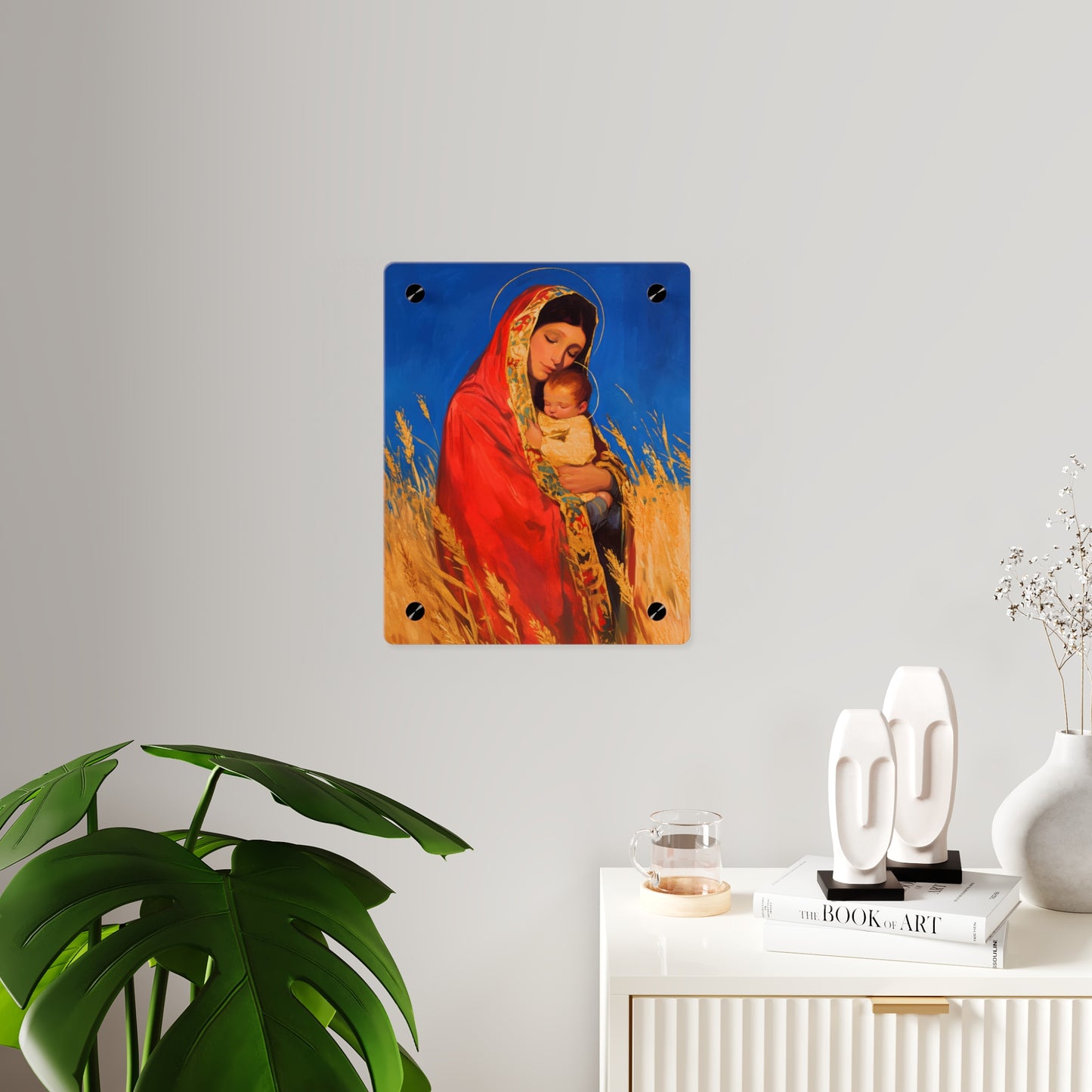 Our Lady of the Harvest - Wall Art Panel - Ready to Hang Acrylic Print - Catholic Saint Art - Patron Saint Print
