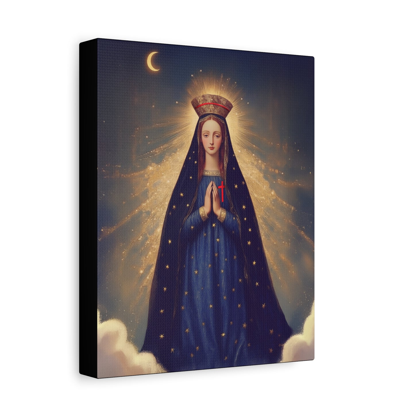 Our Lady of Pontmain - Multiple Sizes - Catholic Home art - Museum Wrapped Canvas - Sanctified Souls Print - Mother Mary Art