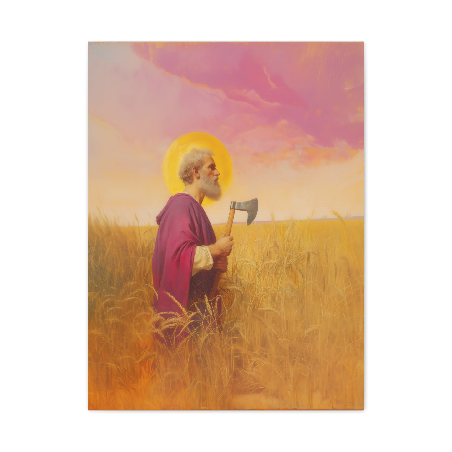 Saint Matthias - Museum Wrapped Canvas - Sanctified Souls Print - Religious Art for your Home - Catholic Patron Saint Art