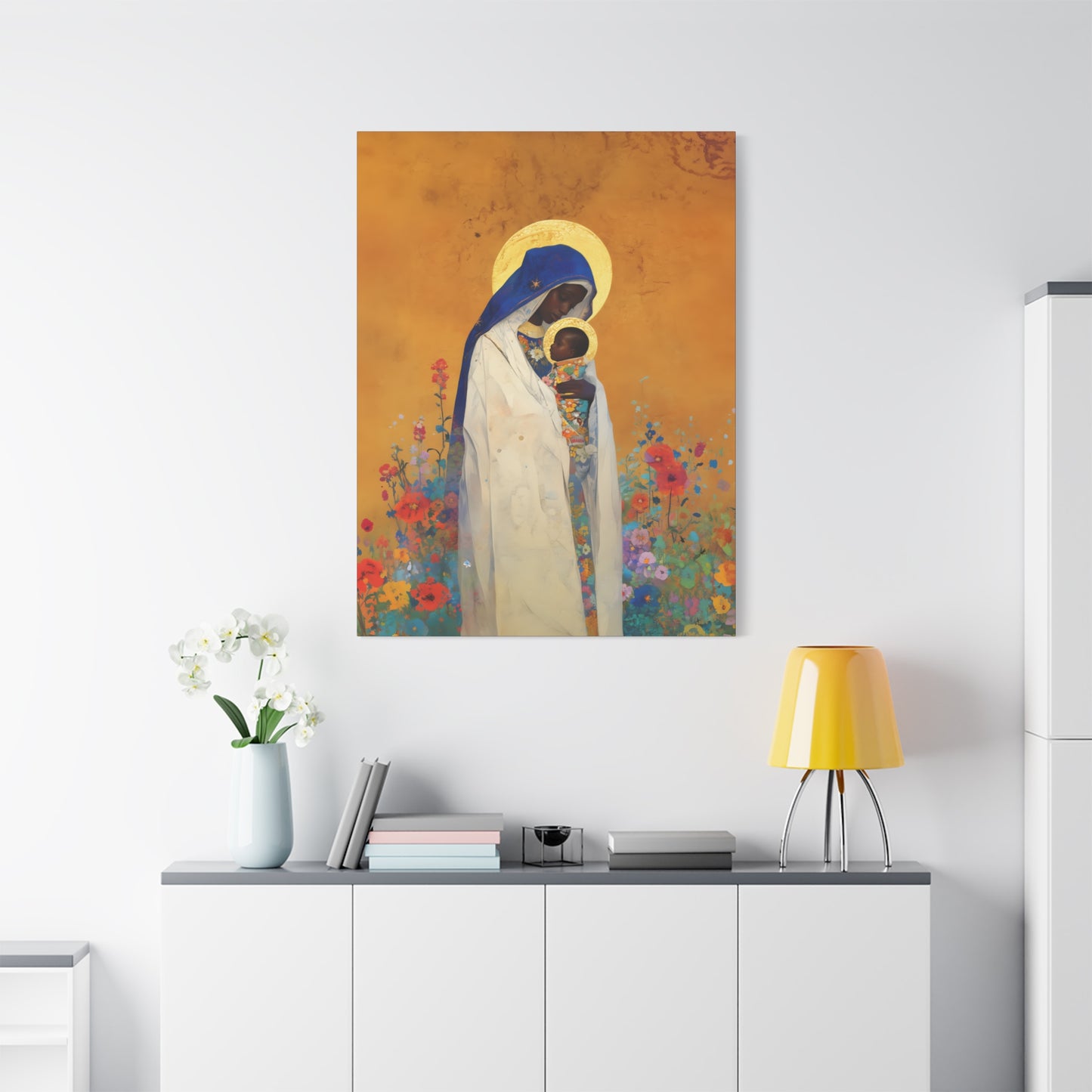 The Divine Embrace- Our Lady of Kibeho's Love - Museum Wrapped Canvas - Print - Religious Art for your Home - Christian print - Religious