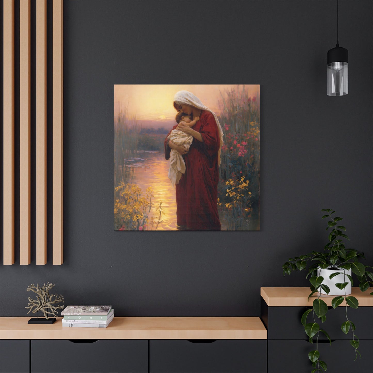 Saint Elizabeth, Mother to John the Baptist - Museum Wrapped Canvas Print - Multiple Sizes - Catholic Home art Matte Canvas