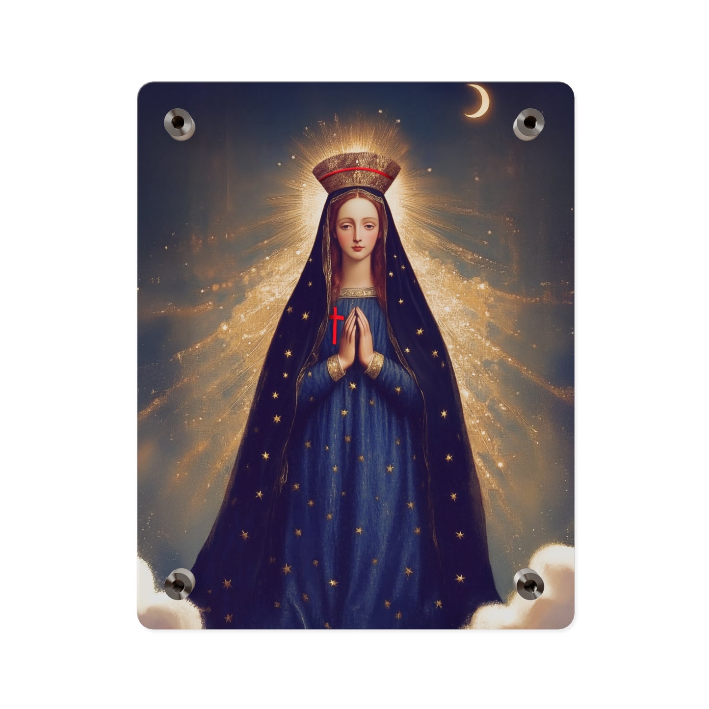 Our Lady of Pontmain Wall Art Panel - Ready to Hang Acrylic Print - Catholic Saint Art - Patron Saint Print - Mother Mary Art