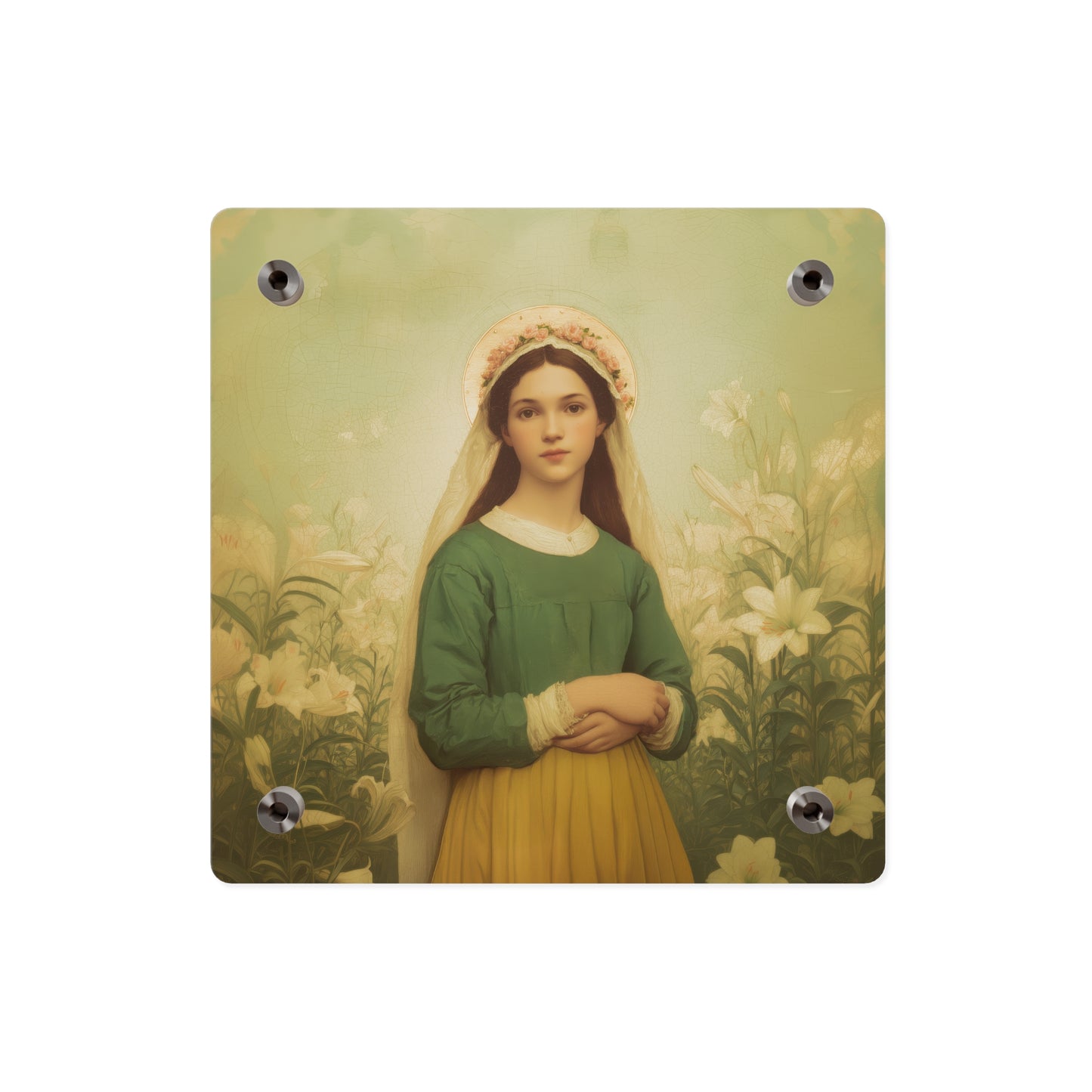 Saint Maria Goretti Wall Art Panel - Ready to Hang Acrylic Print - Catholic Saint Art - Patron Saint Print - No Frame needed