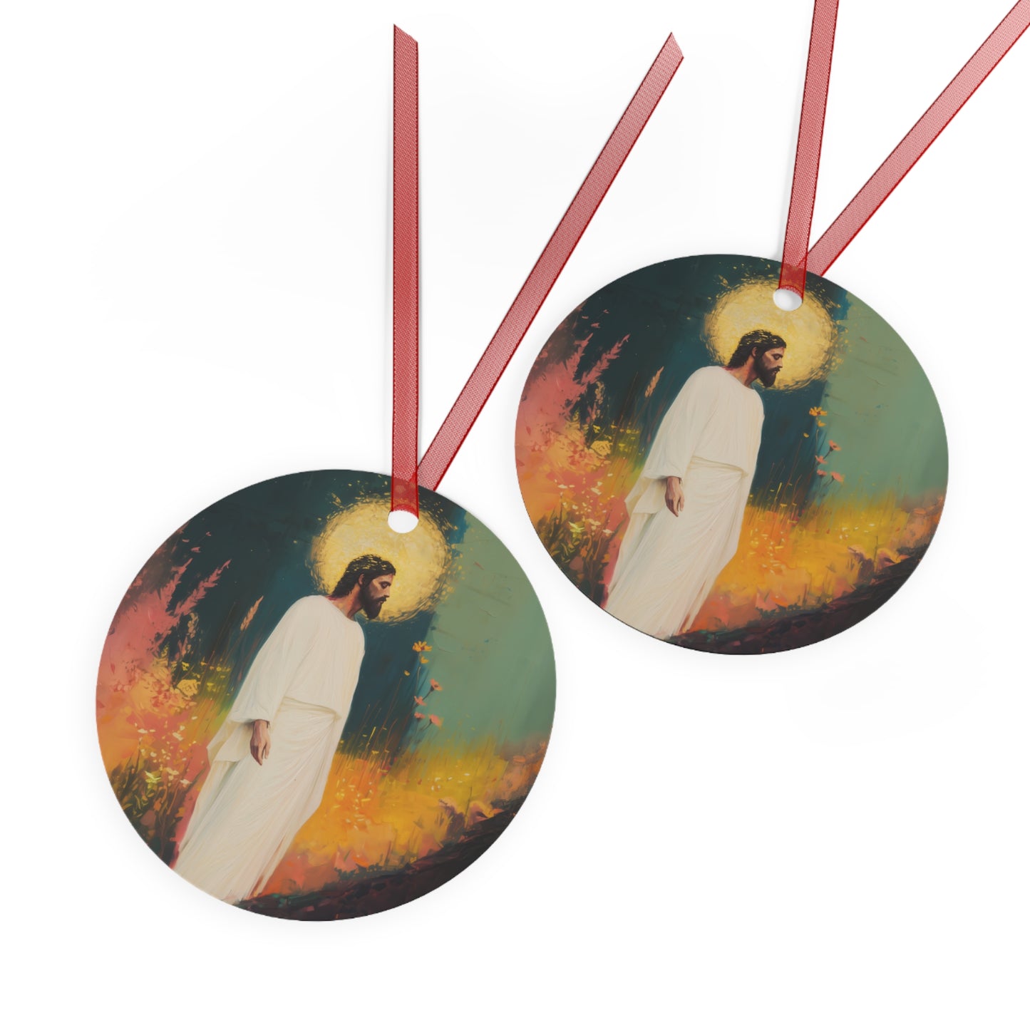 Christus Resurrexit (Christ Is Risen) Ornament - Religious Holiday Christmas Ornament and Keepsake - Double sided Keepsake