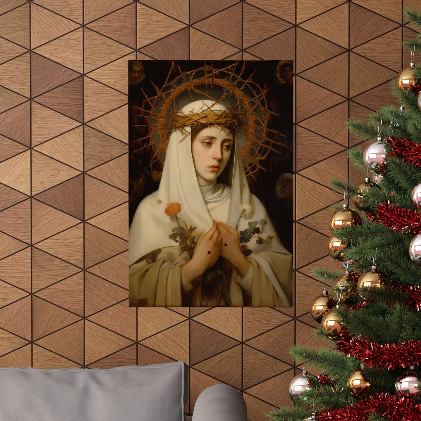 Saint Catherine of Siena - Sanctified Souls Print - Multiple Sizes - Premium Matte Vertical Posters - Catholic Saint Art